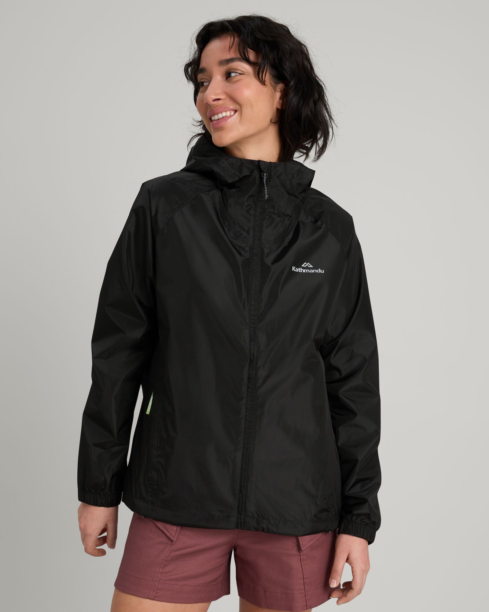 Women's Pocket-it 2-layer Rain Jacket Black – Kathmandu AU