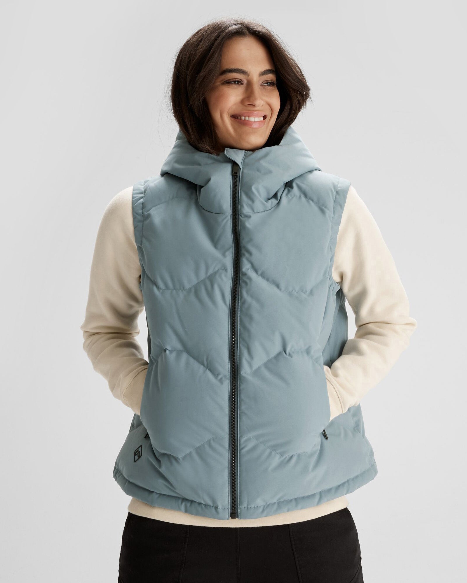 Women's Frisco X Hooded Down Vest Vapor – Kathmandu AU