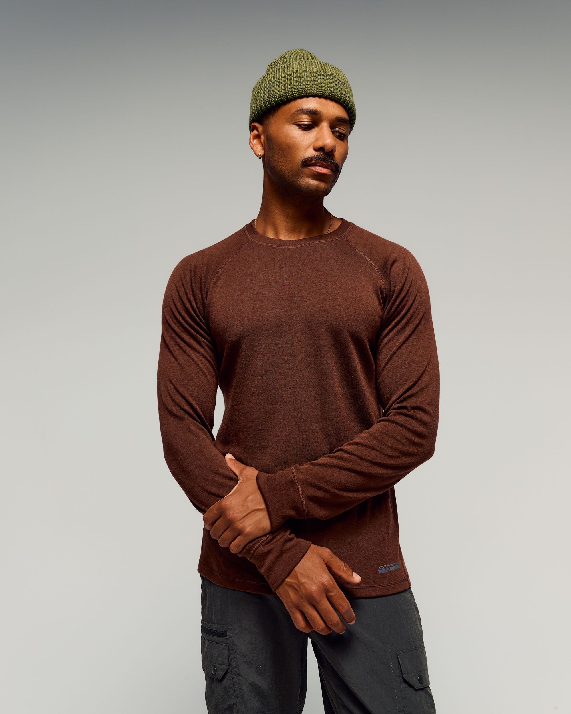 Men's K-Merino 250 Long Sleeve Top - Cocoa – Kathmandu AU