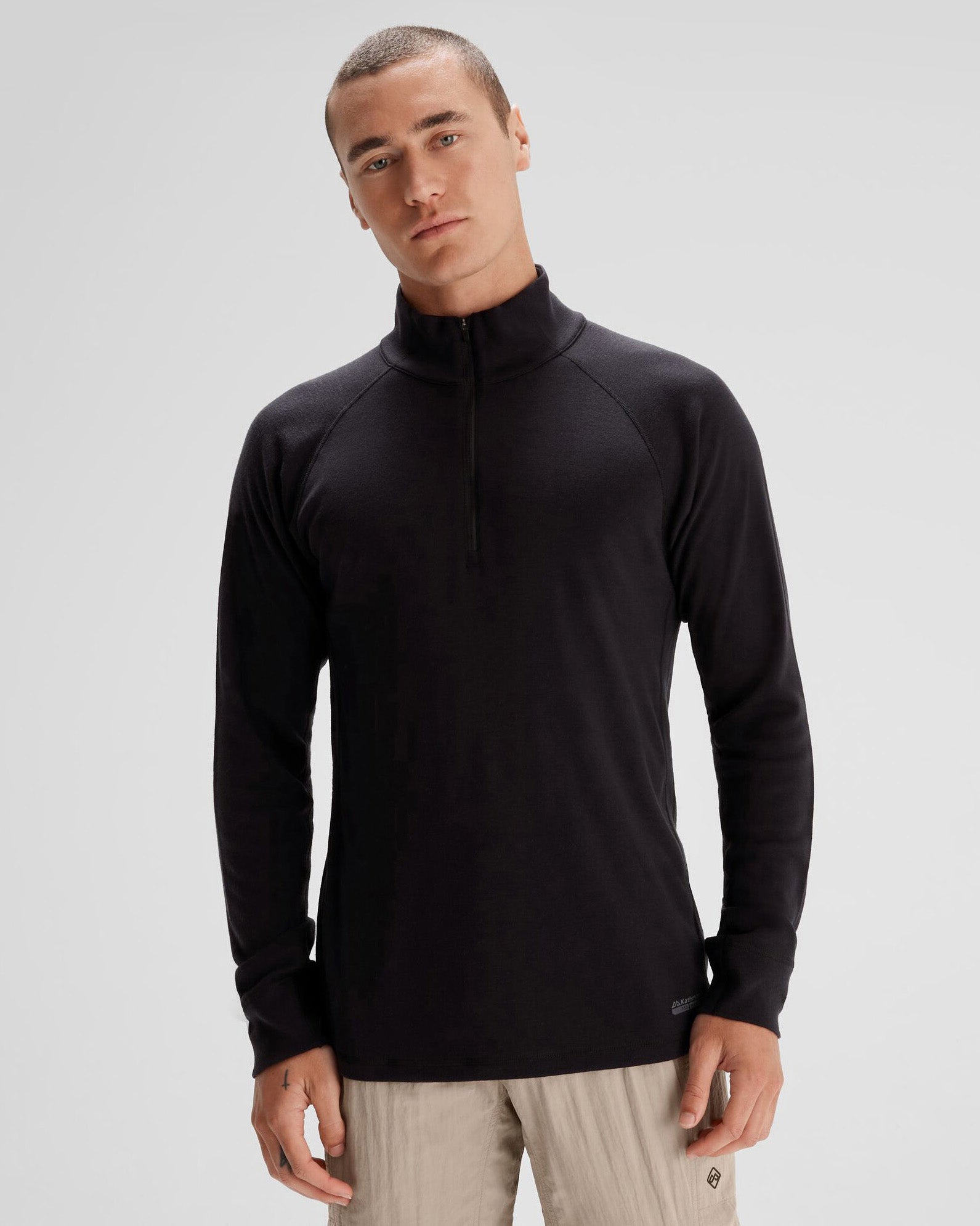 Long Sleeve Black Zip Up Top Mens Under Armour Seamless Half