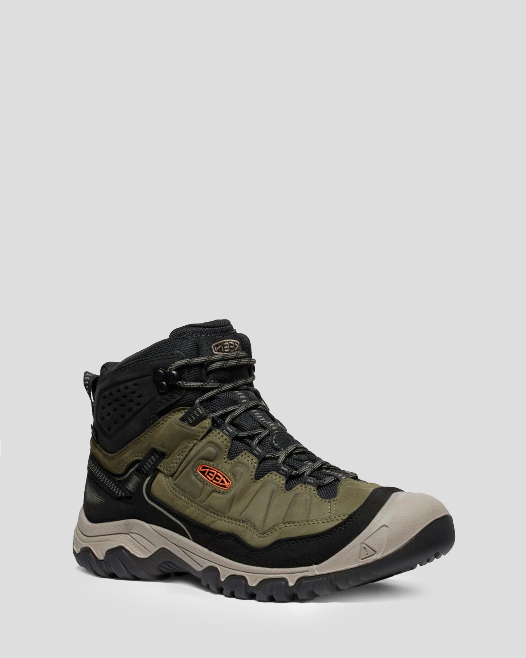 Men's Keen Targhee IV Waterproof Mid Hiking Boots Dark Olive