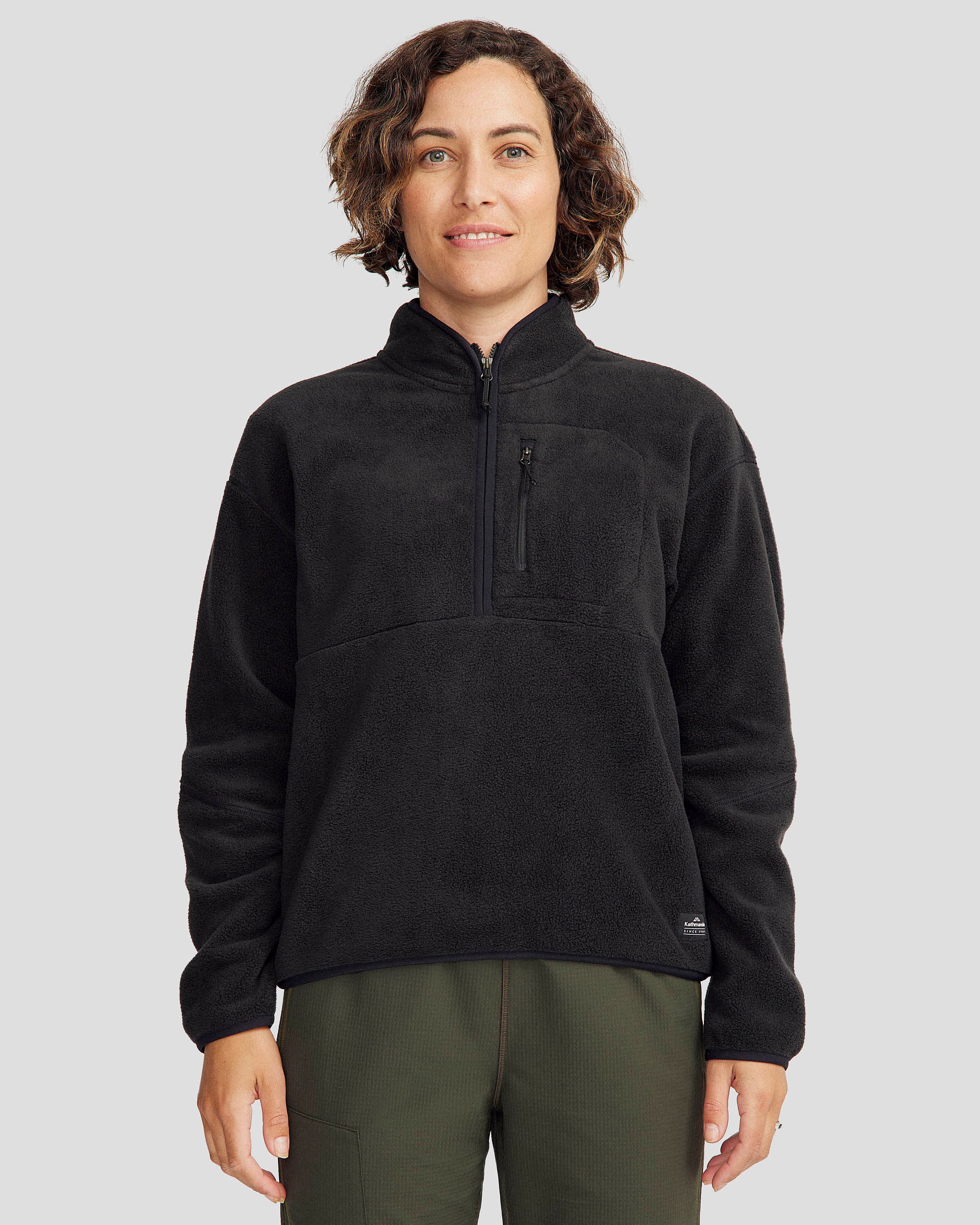 Women's Trailhead Fleece 1/4 Zip Pullover Black Stingray