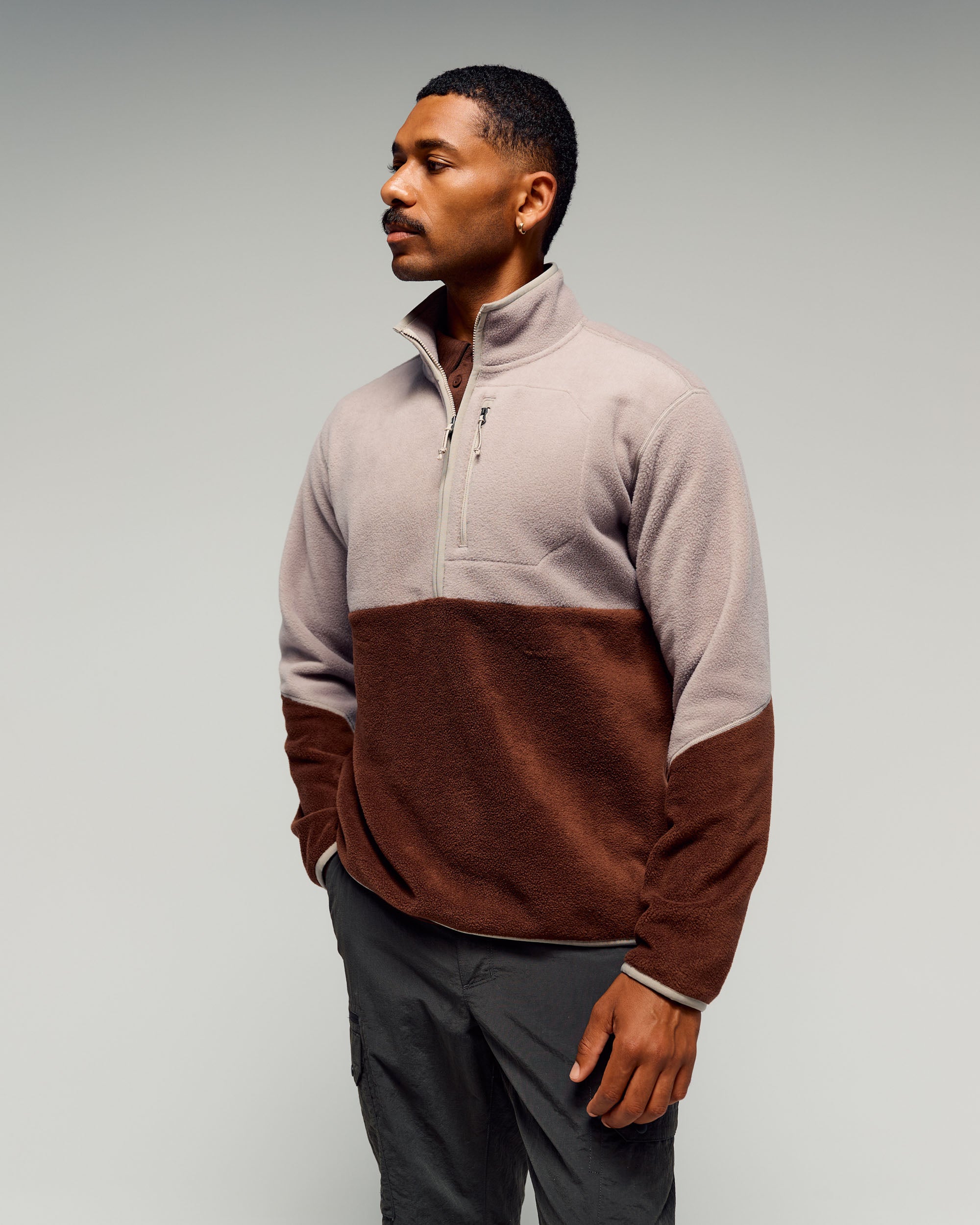 Men's Trailhead Fleece 1/4 Zip Pullover - Hike/Cocoa – Kathmandu AU