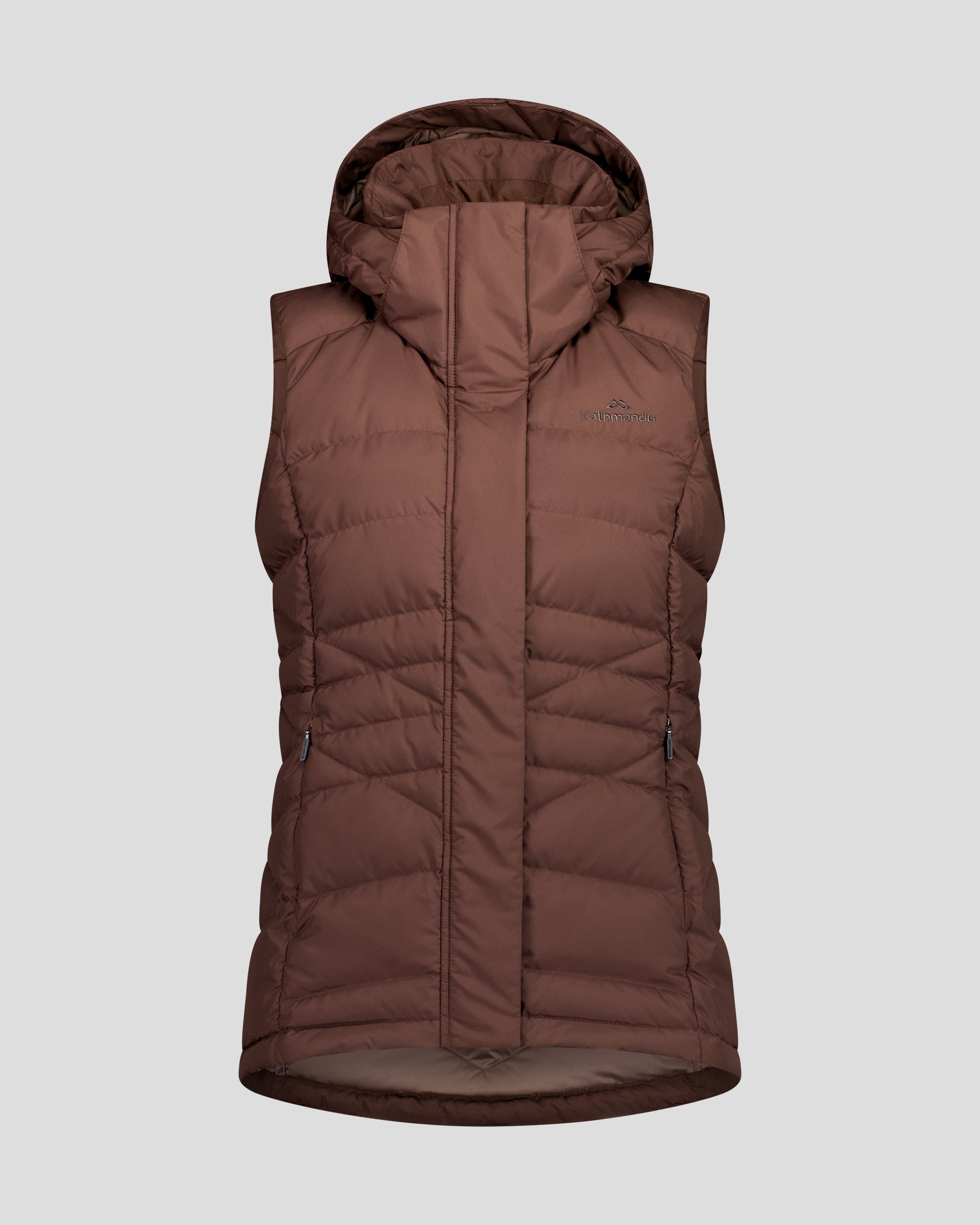 Women's Winterburn Hooded Down Vest - Cocoa – Kathmandu AU