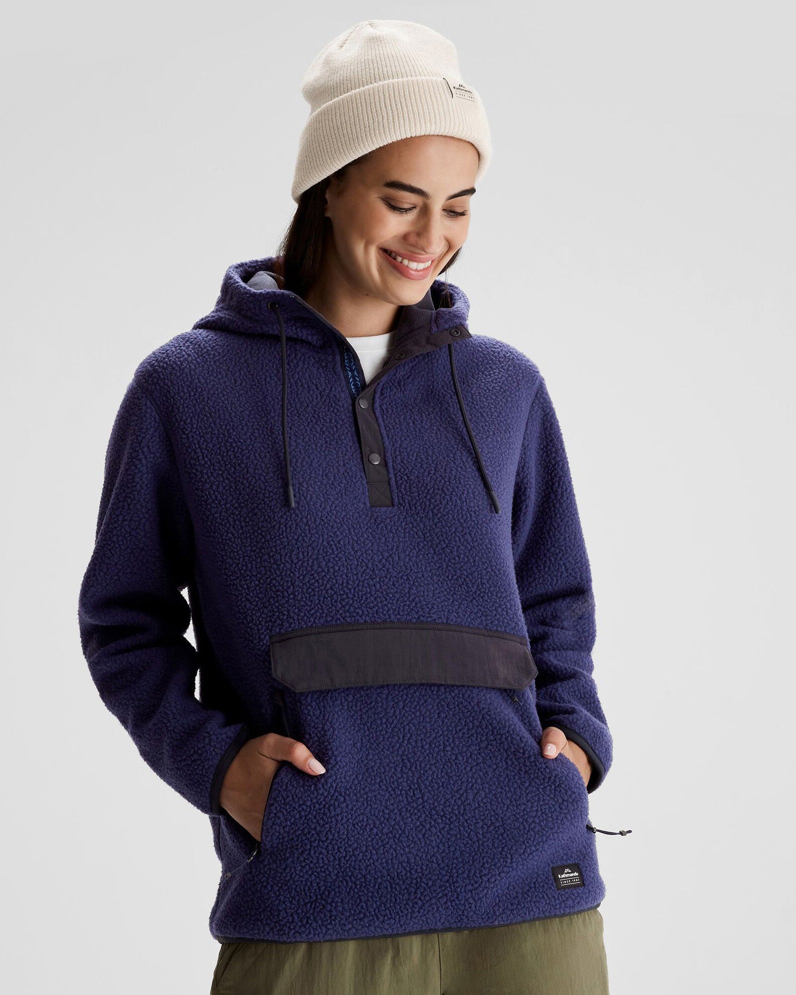 Women's Co-Z High Pile Hooded Pullover Dark Horizon – Kathmandu AU
