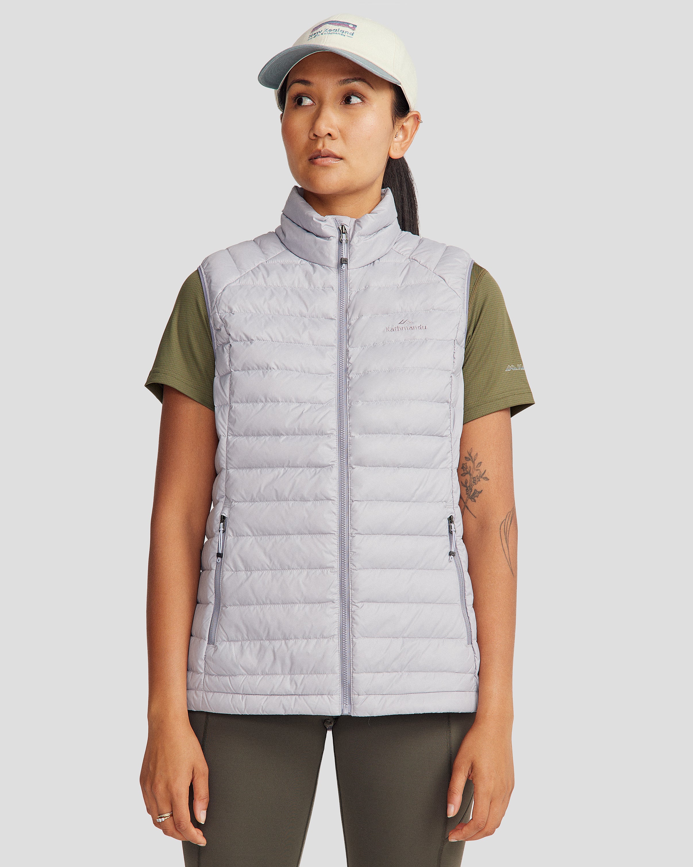 Women's Heli Down Vest v2 - Light Haze – Kathmandu AU