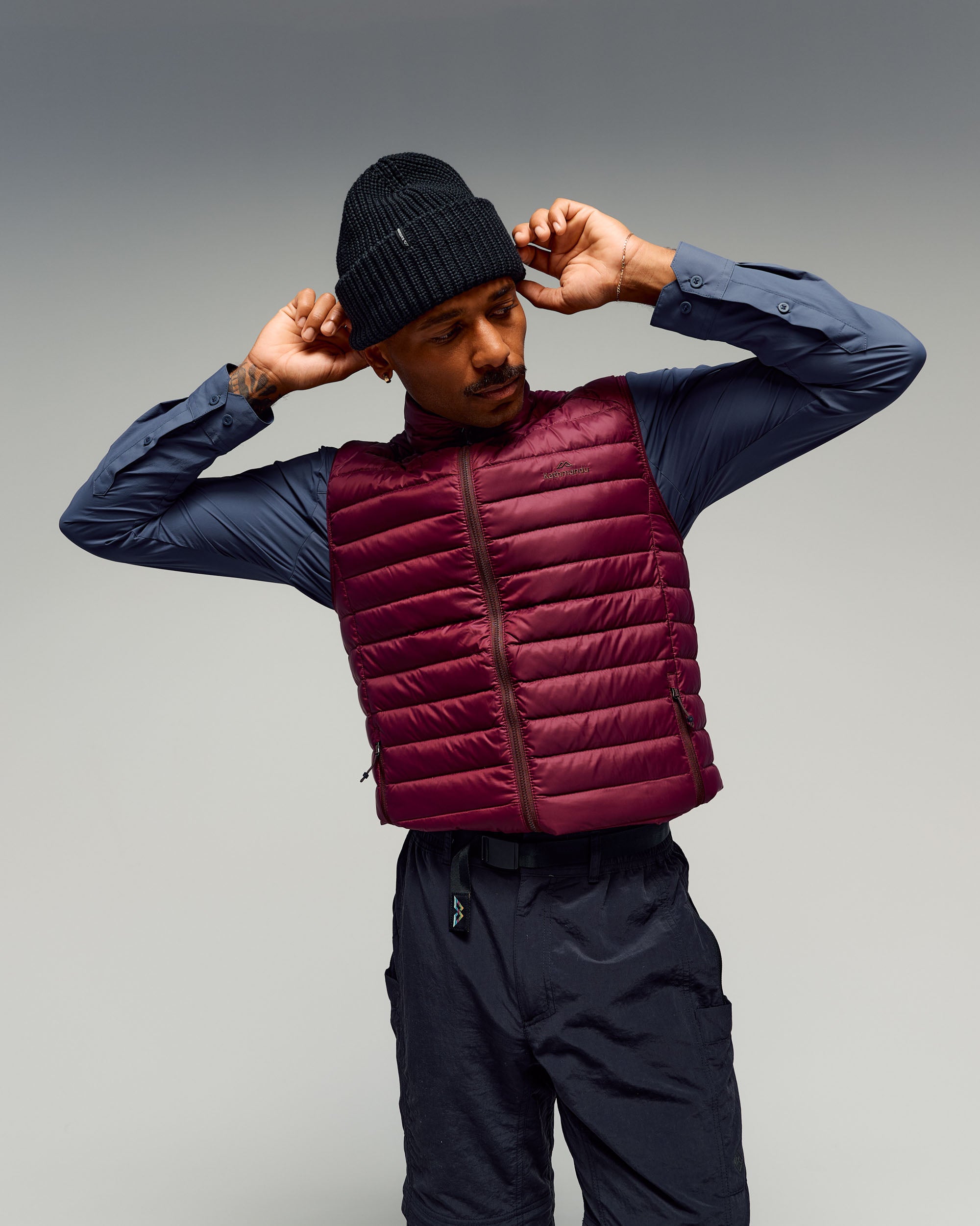 Men's Heli Down Vest v4 - Mulberry – Kathmandu AU