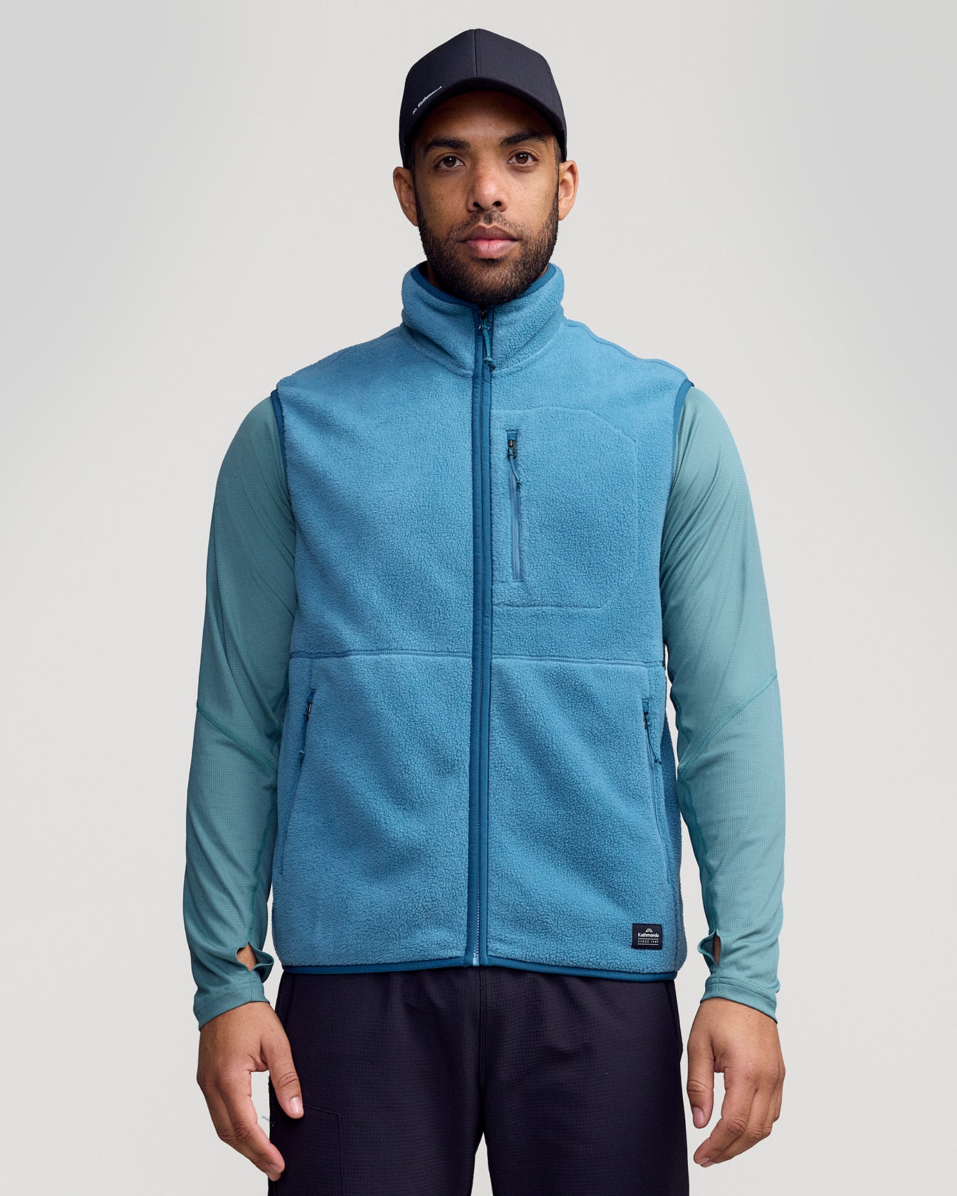 Men's Trailhead Fleece Vest - Washed Blue – Kathmandu AU