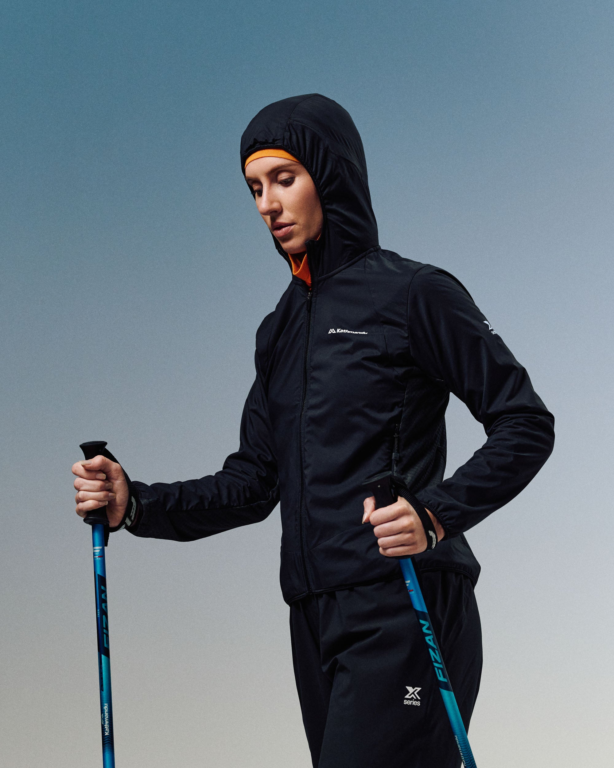 Women's XT Series Hybrid Octa Fleece Hood Jacket - Black Stingray