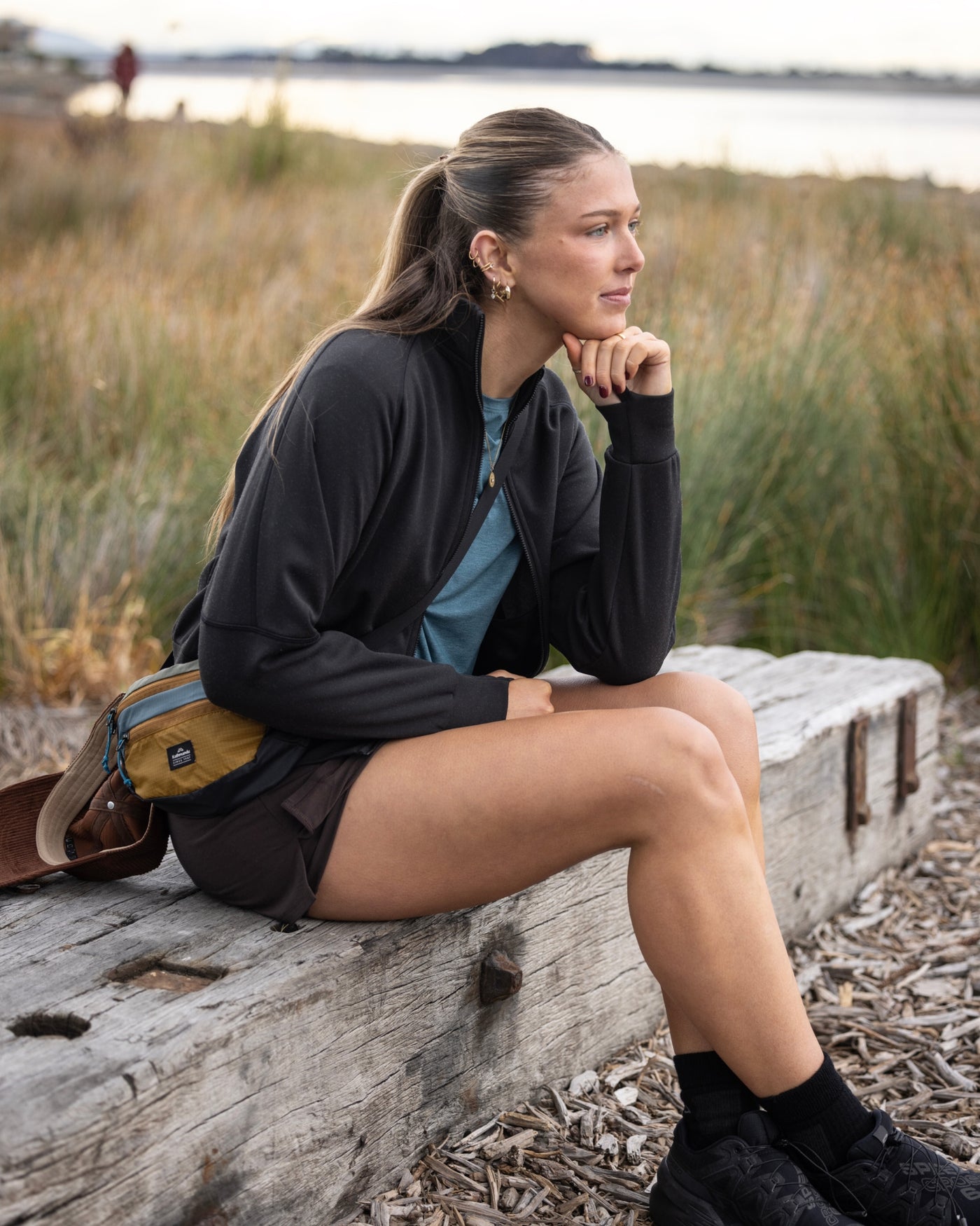 Women’s Anytime Bomber Jacket  -  Black Stingray