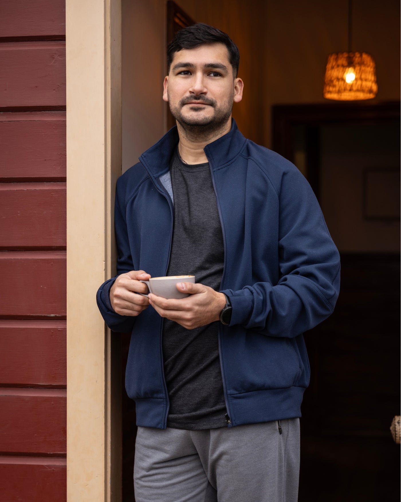 Men’s Anytime Knit Bomber Jacket -  Classic Navy