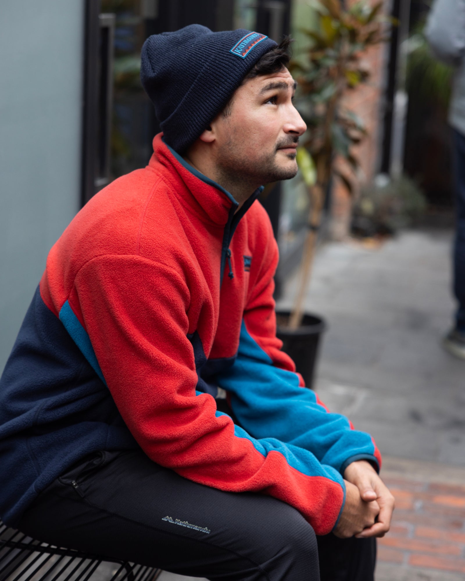 Men's Trailhead Fleece Heritage ¼ Zip Pullover - Classic Red/Pure Navy