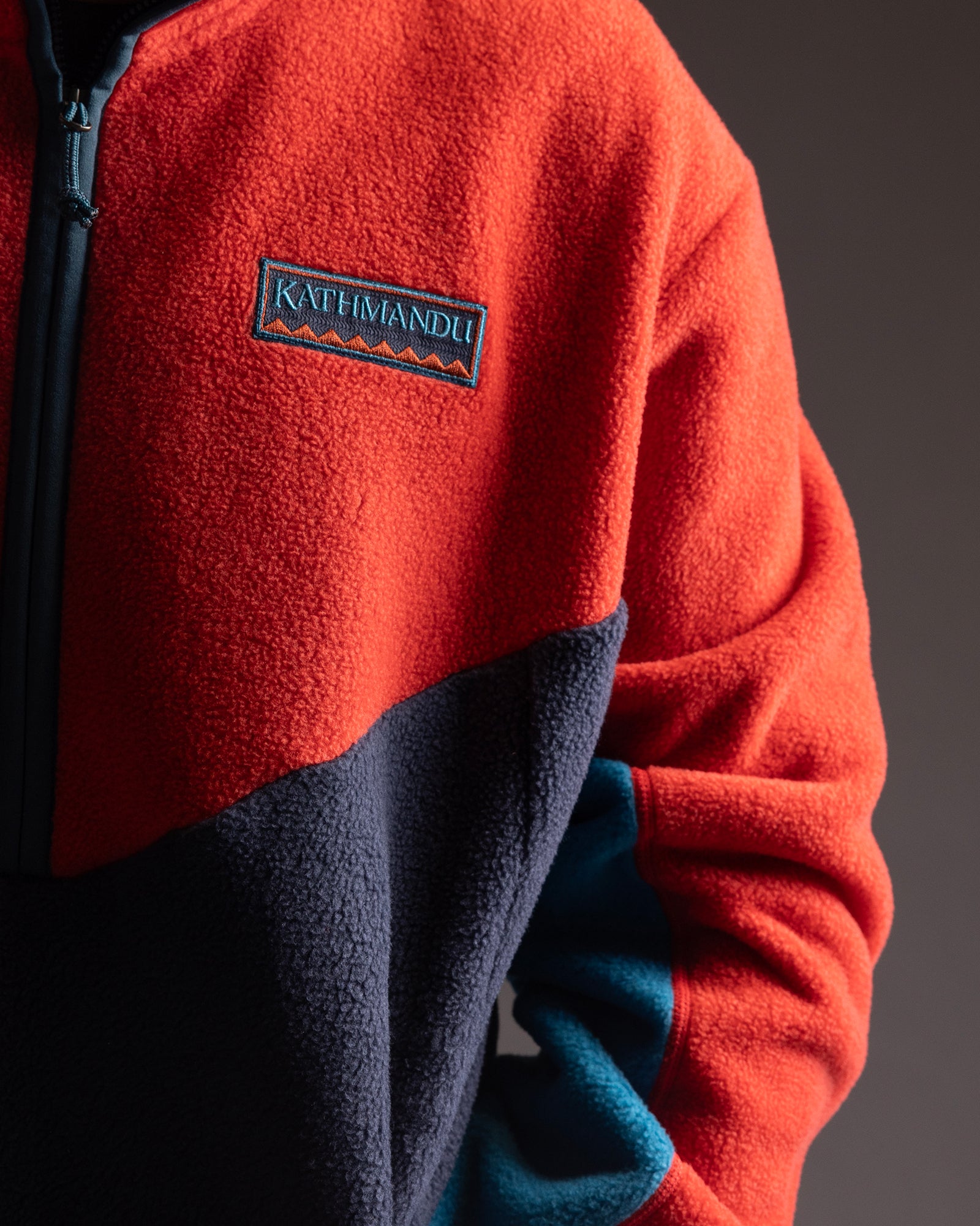 Men's Trailhead Fleece Heritage ¼ Zip Pullover - Classic Red/Pure Navy