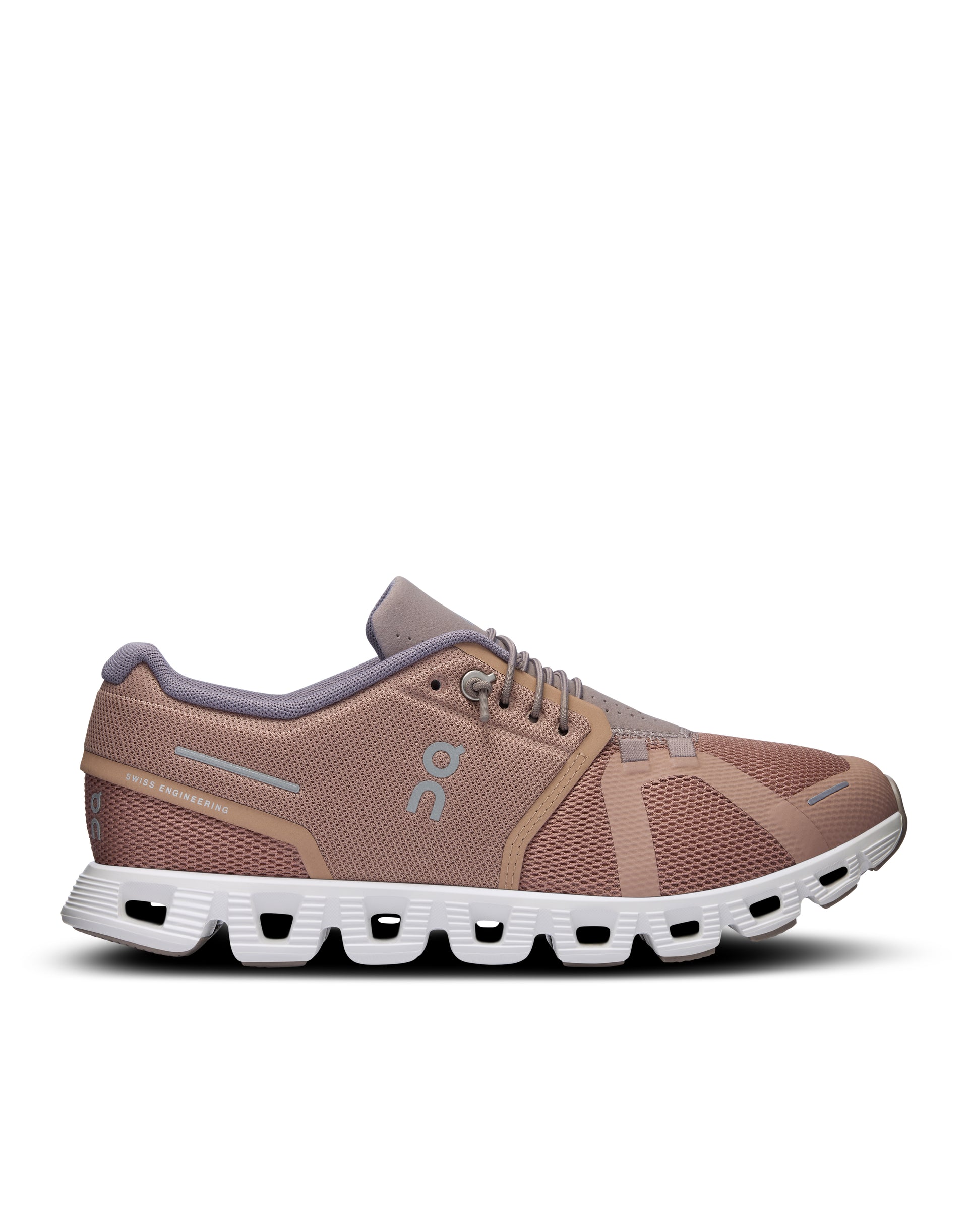 Women's On Cloud 5 Running Shoes - Rosebrown/Fog