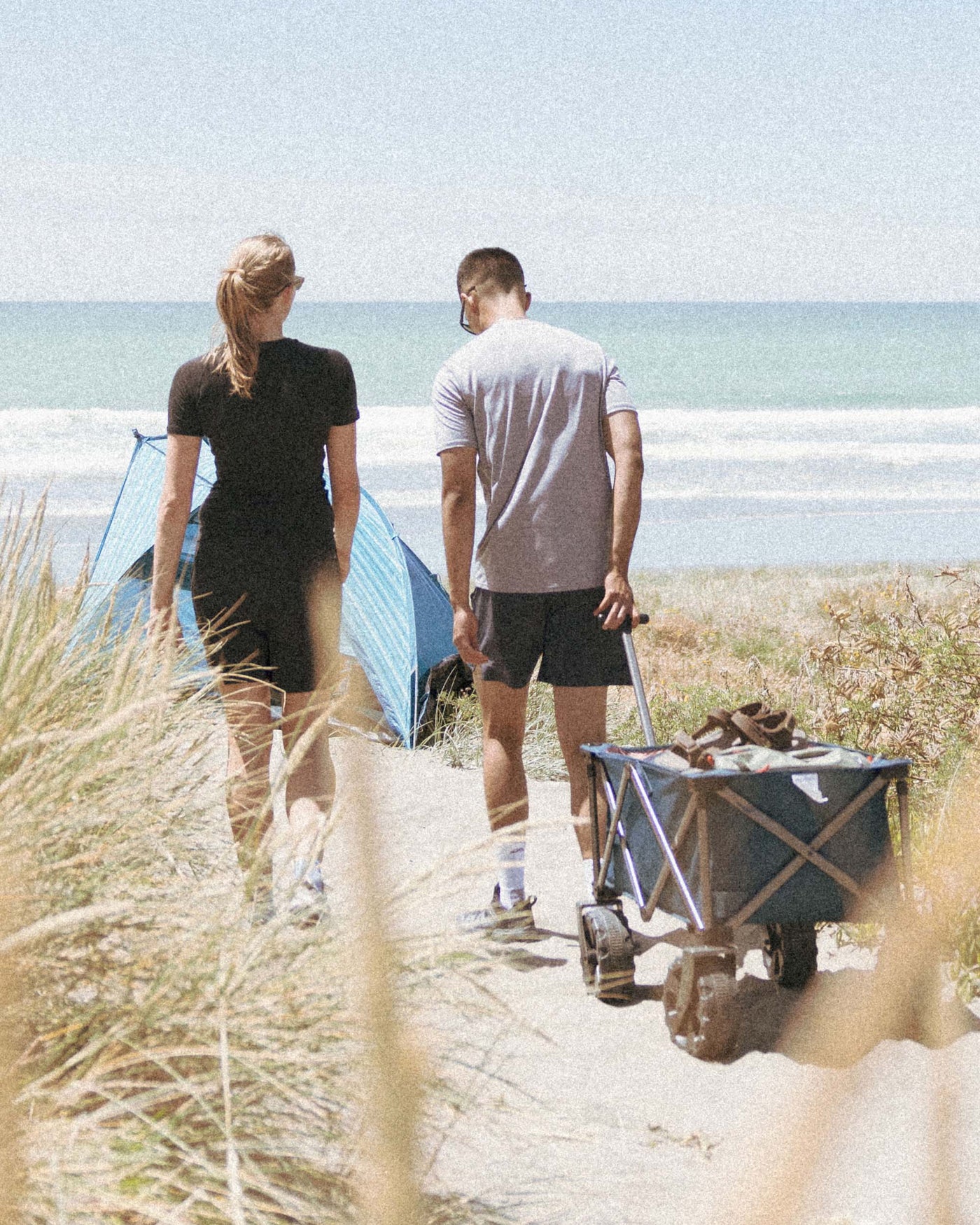 Retreat Trolley - Deep Sea Blue/Cove Geometric Print