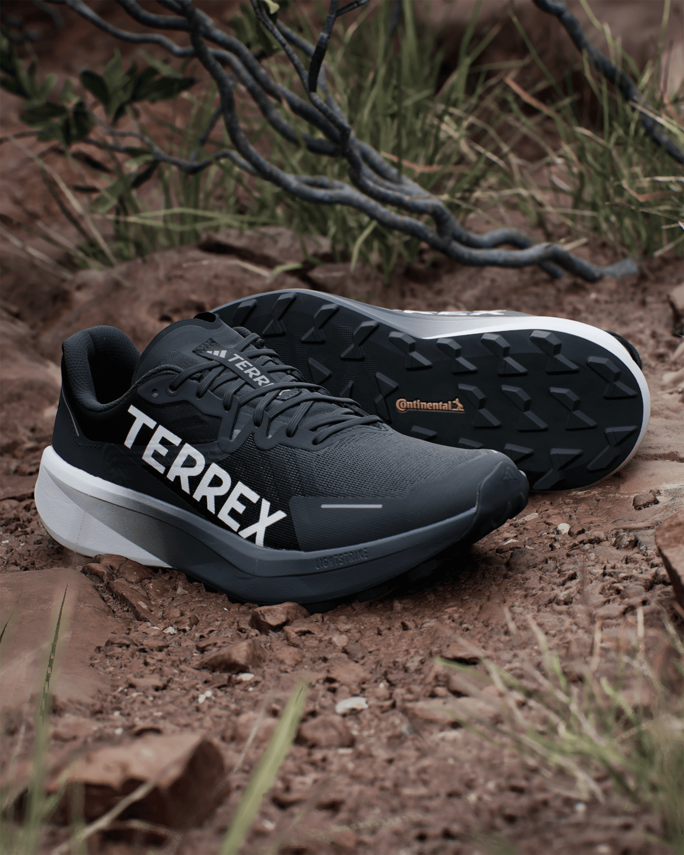 Men's Adidas Terrex Agravic 3 Shoes - Black/Grey