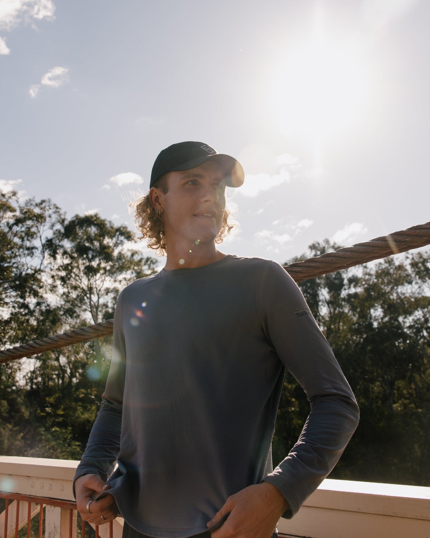 Men's Seeker Fleece Long Sleeve Top - Moon