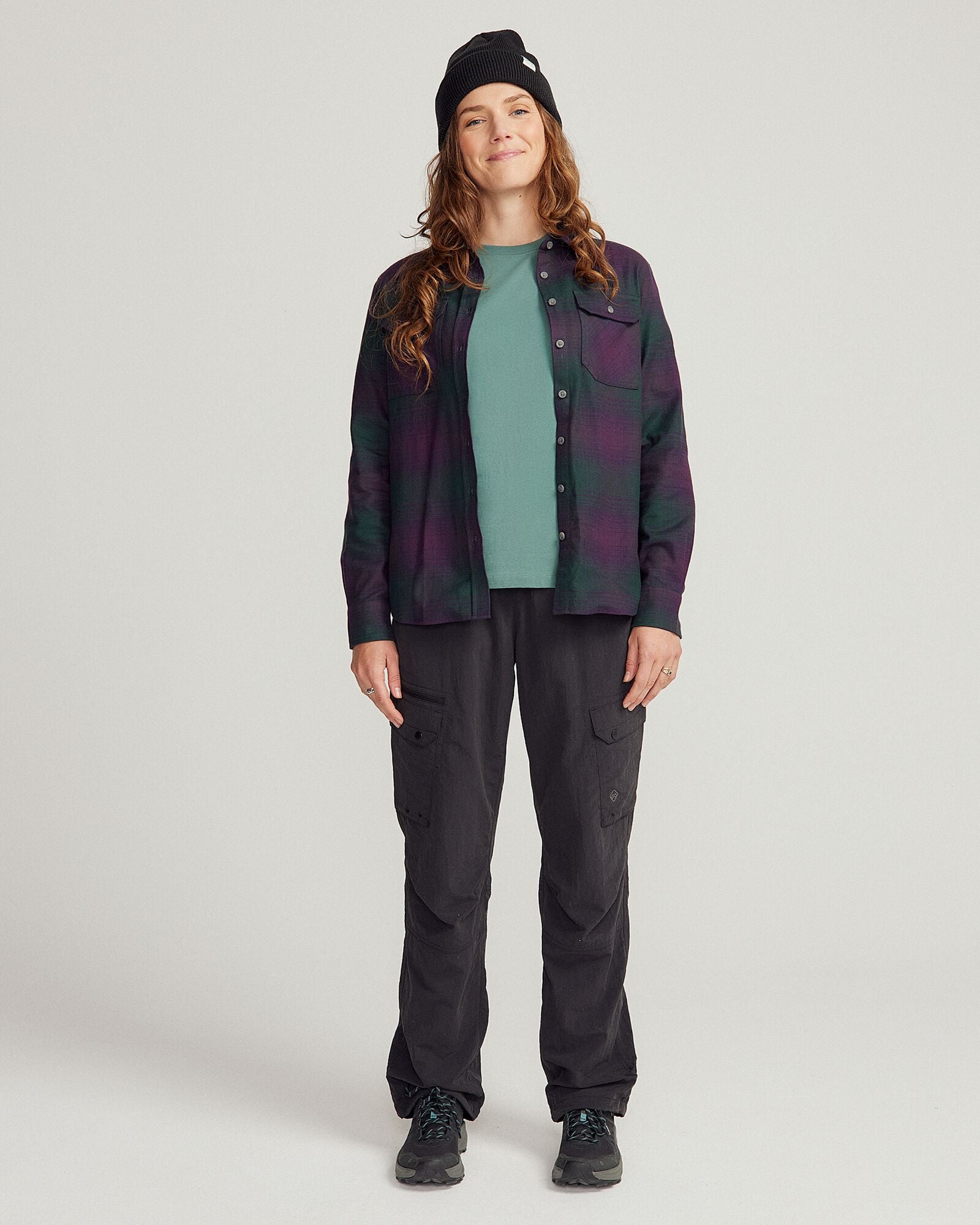 Women's Carrillon HF Long Sleeve Shirt  - Shadow Plaid Deep Forest