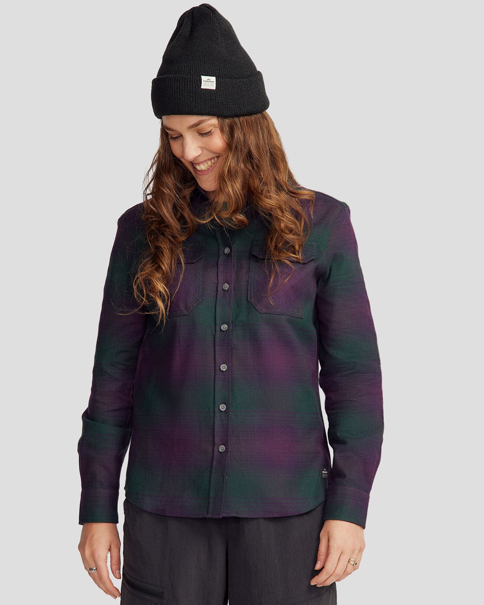 Women's Carrillon HF Long Sleeve Shirt  - Shadow Plaid Deep Forest