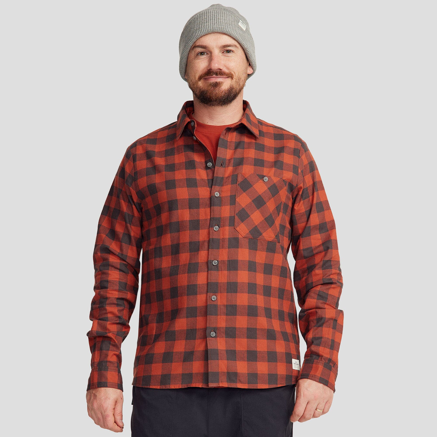 Fyfe Men's L/S Shirt - Redwood Gingham