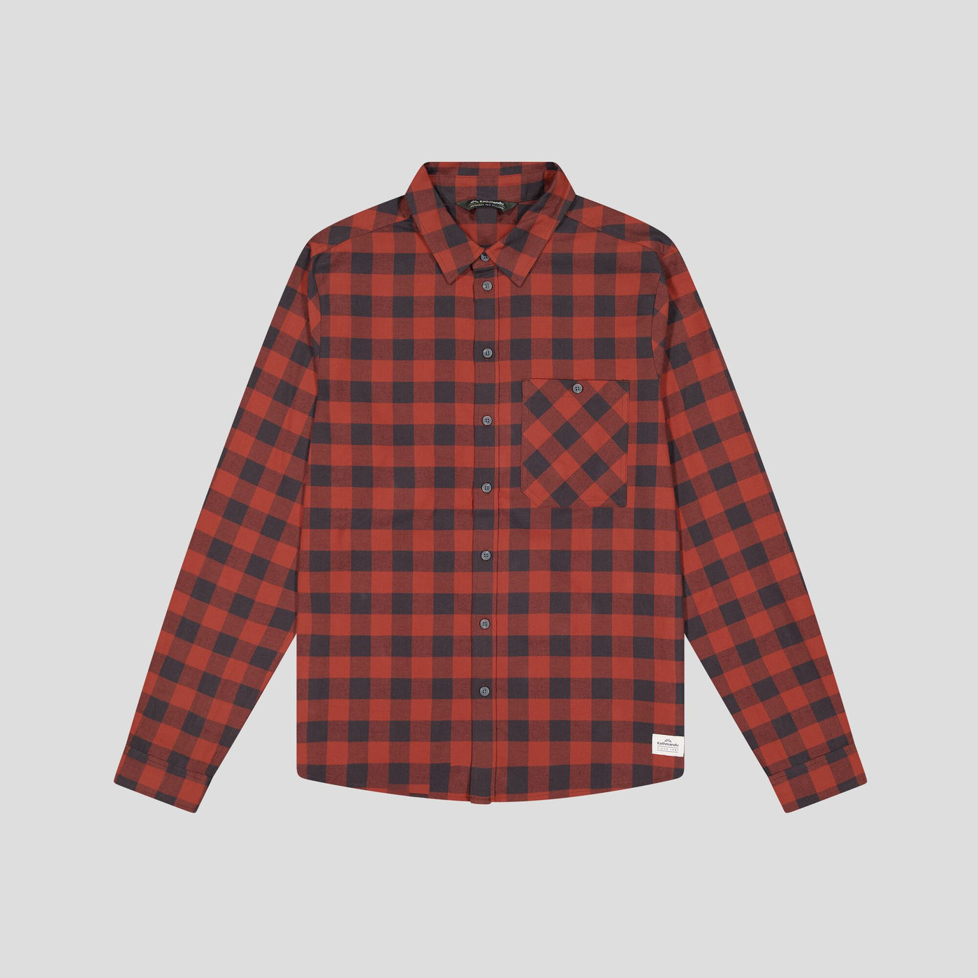 Fyfe Men's L/S Shirt - Redwood Gingham