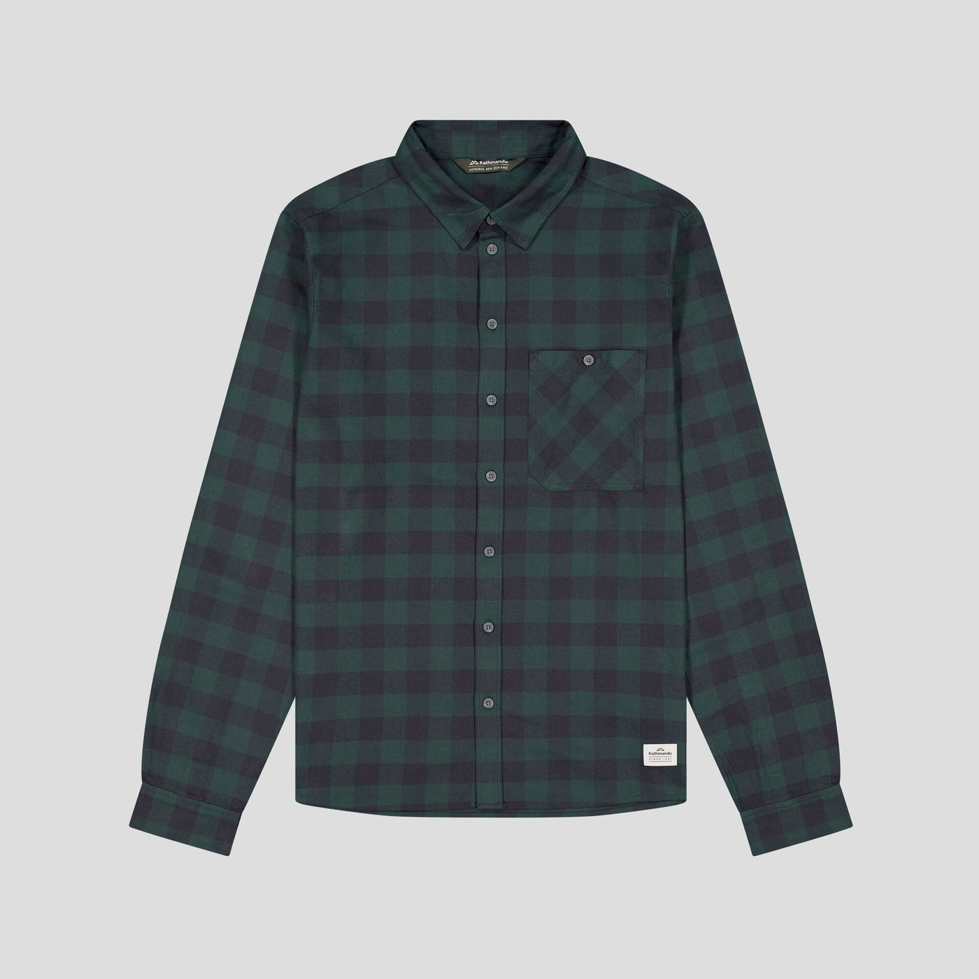 Fyfe Men's L/S Shirt - Forest Gingham