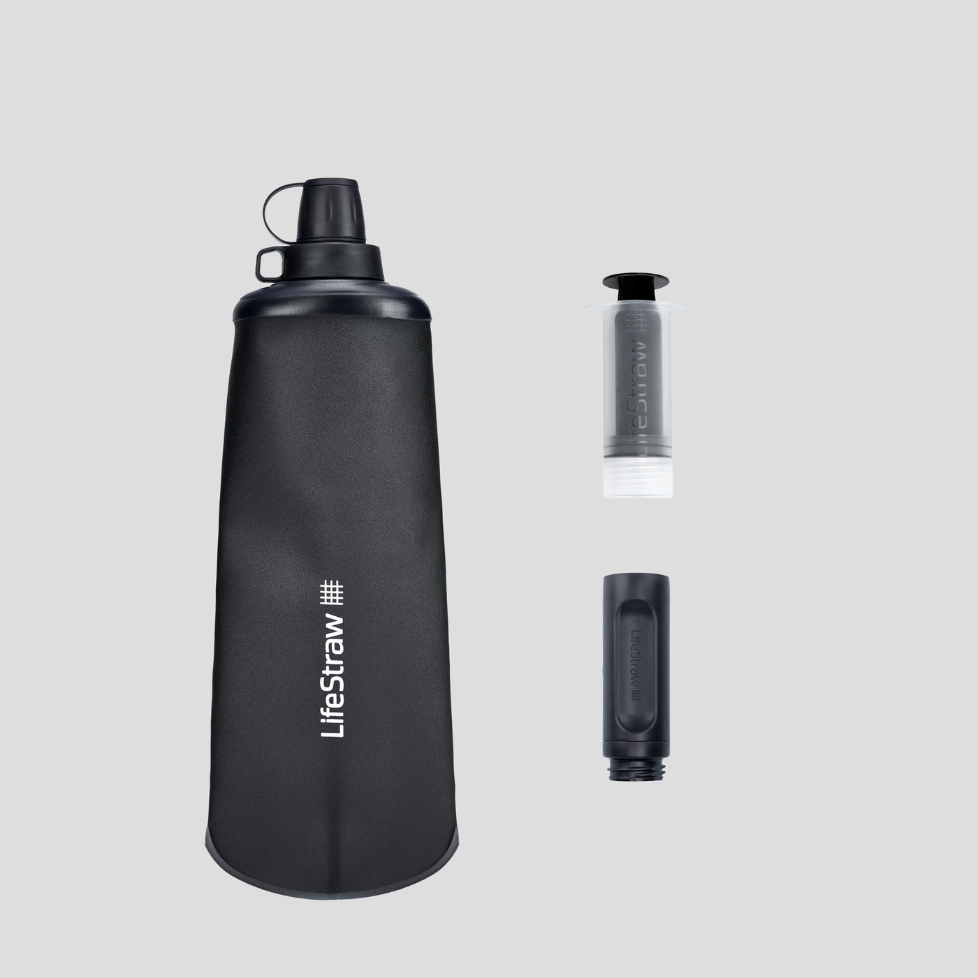 LifeStraw Peak Squeeze Bottle 1L - Dark Grey