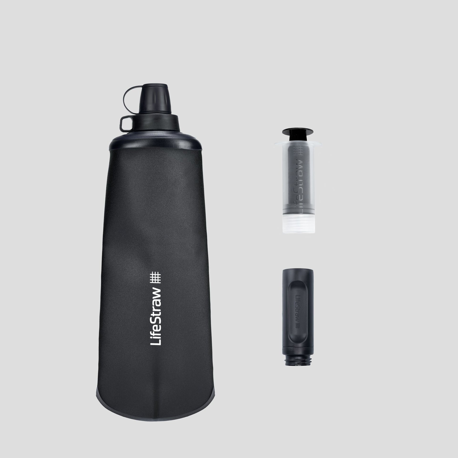 LifeStraw Peak Squeeze Bottle 1L - Dark Grey
