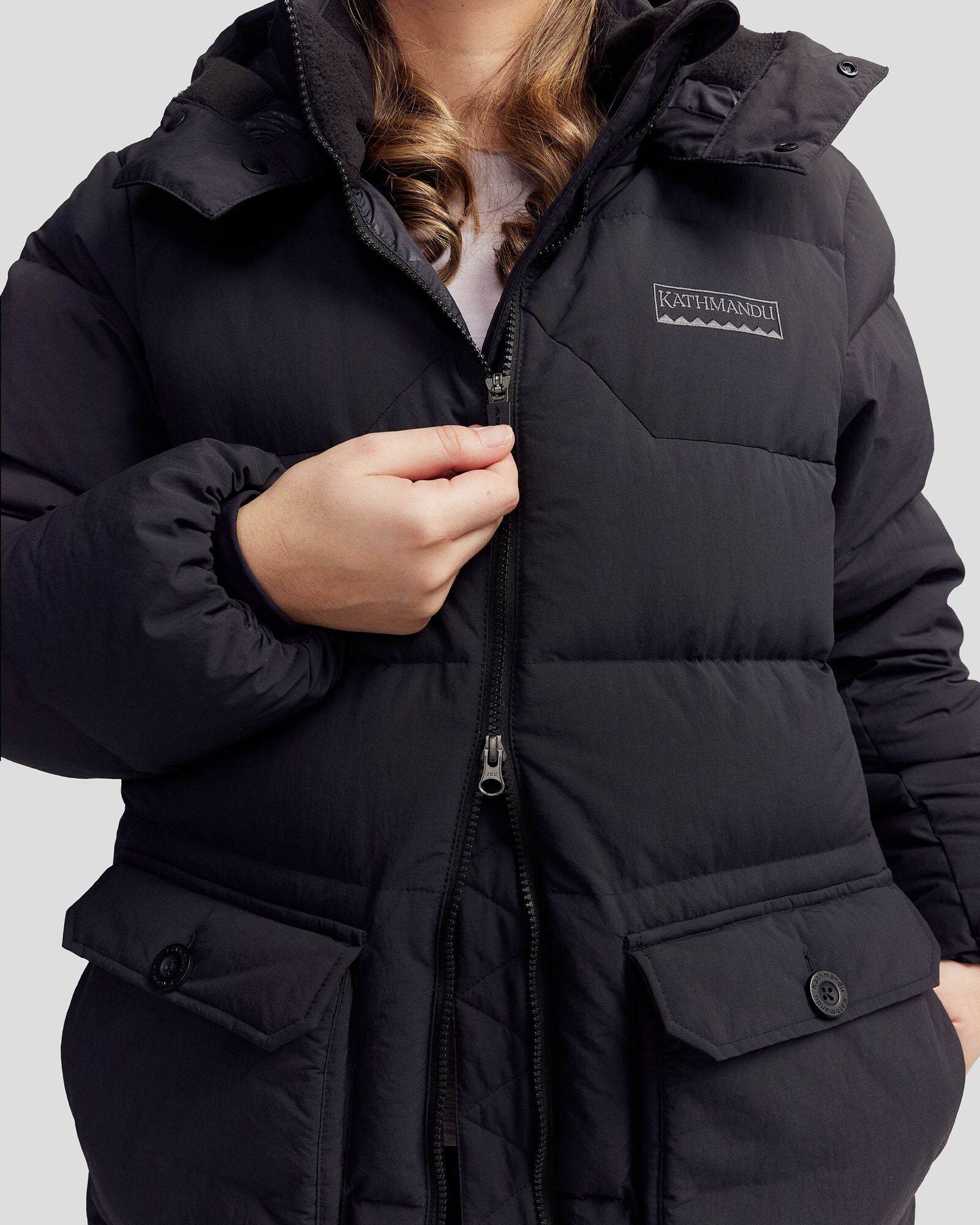 Women's Epiq Down Heritage Parka Jacket - Black Stingray