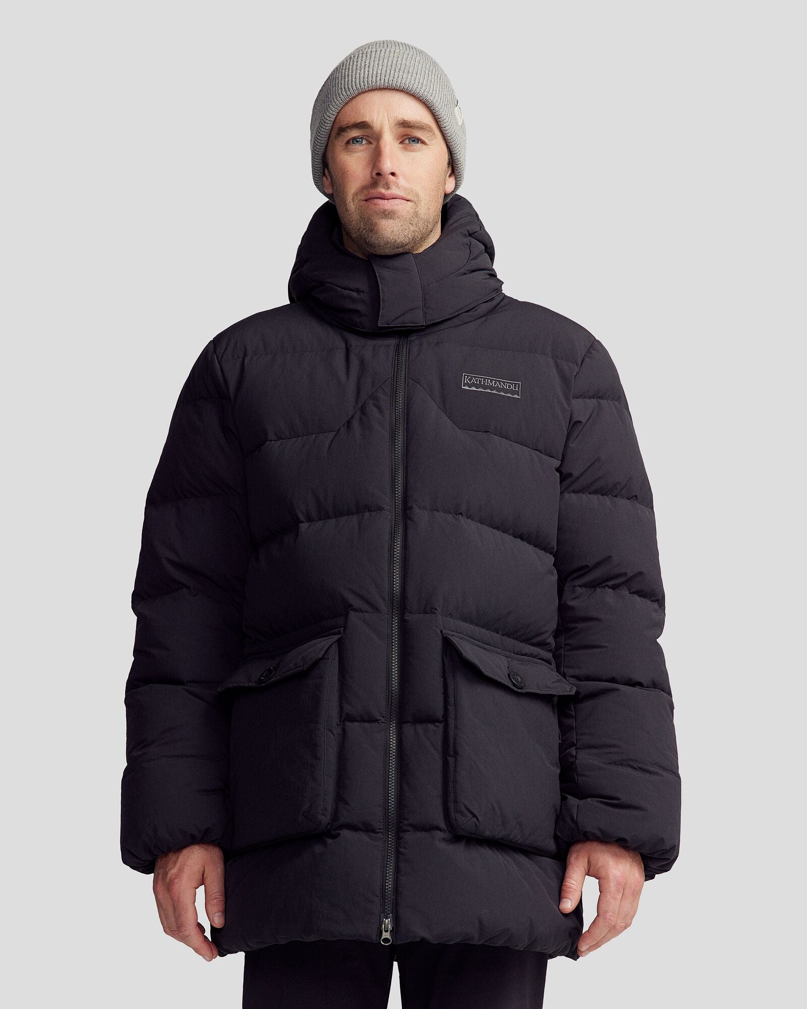 Men's Epiq Down Heritage Parka Jacket - Black Stingray