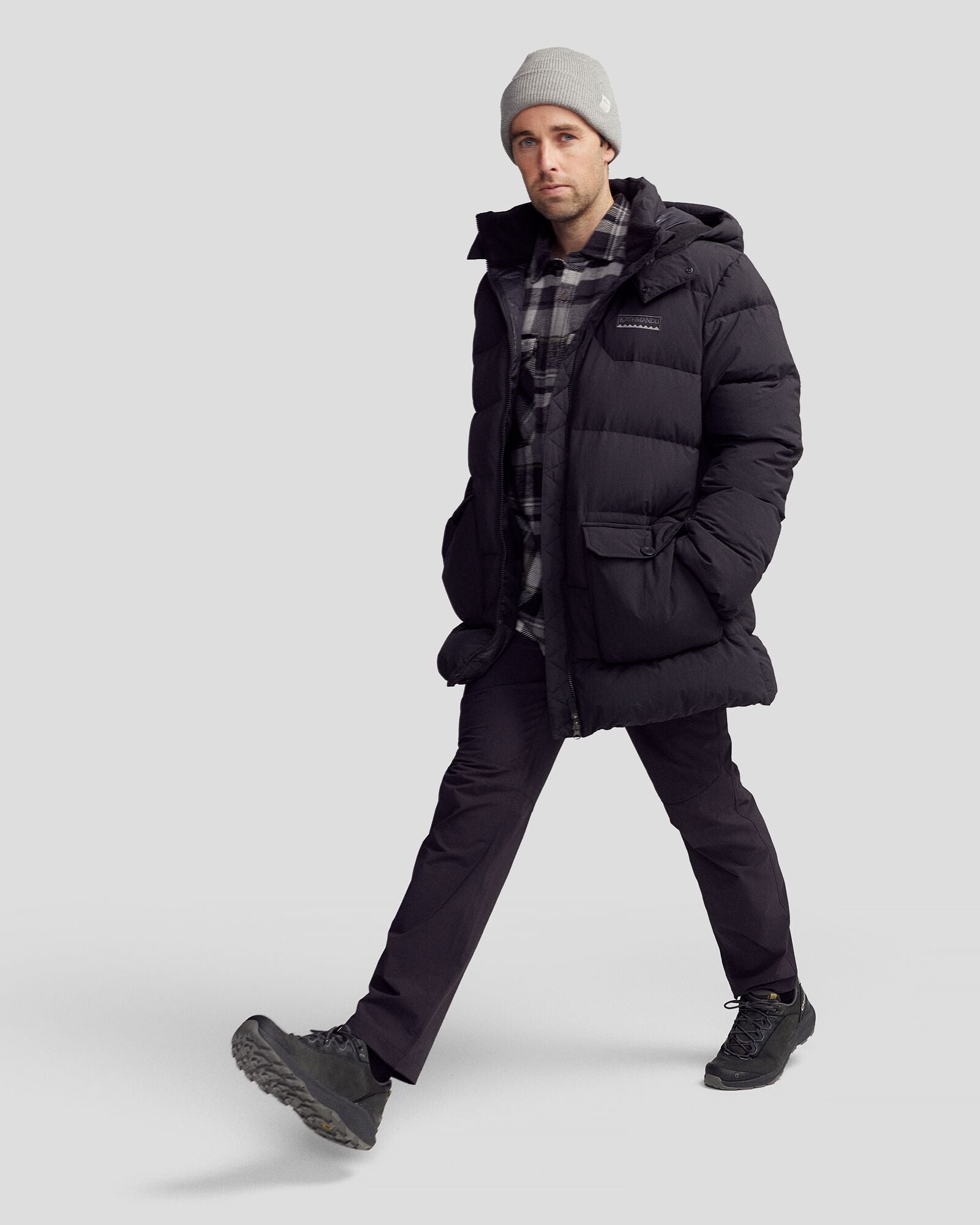 Men's Epiq Down Heritage Parka Jacket - Black Stingray