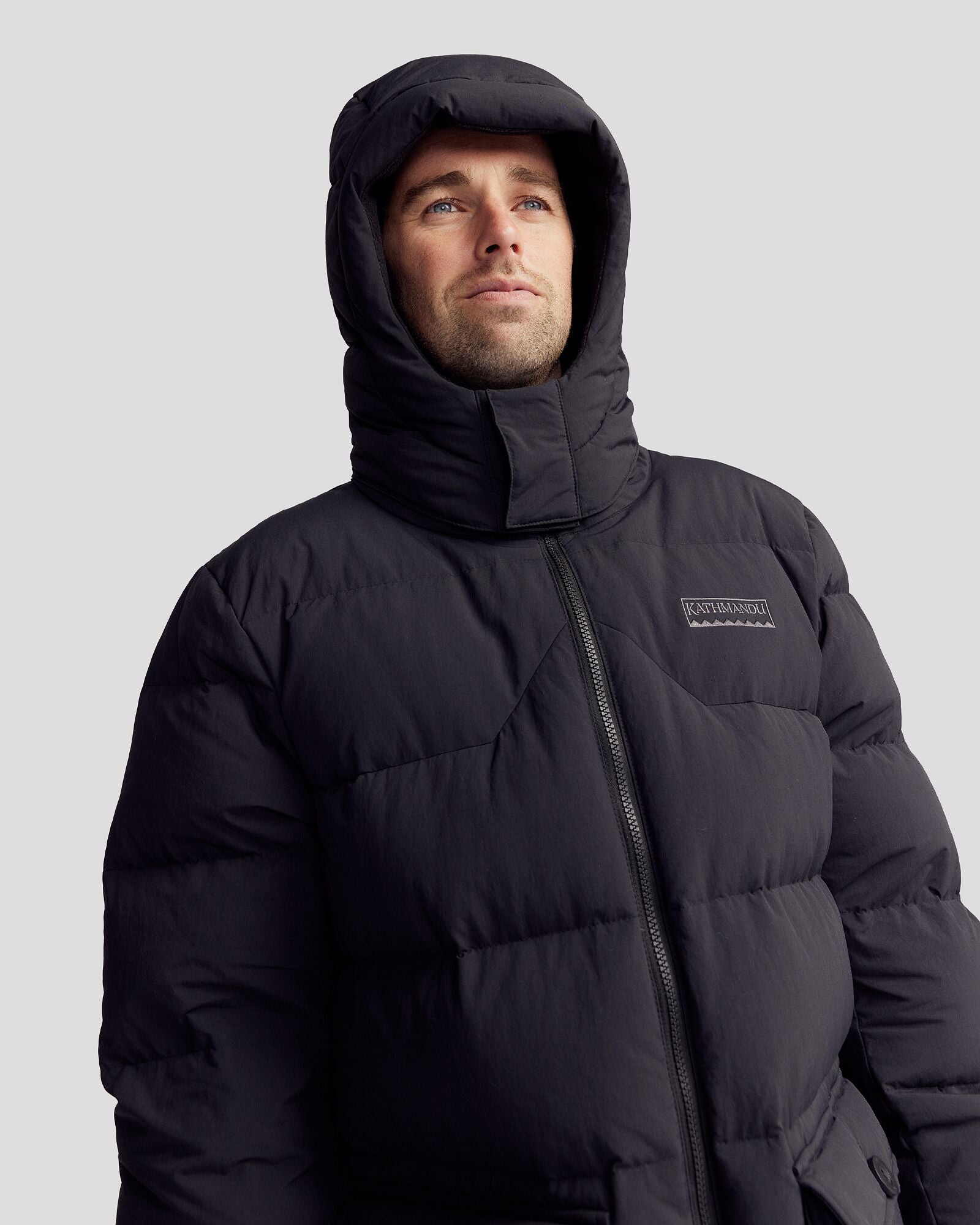 Men's Epiq Down Heritage Parka Jacket - Black Stingray