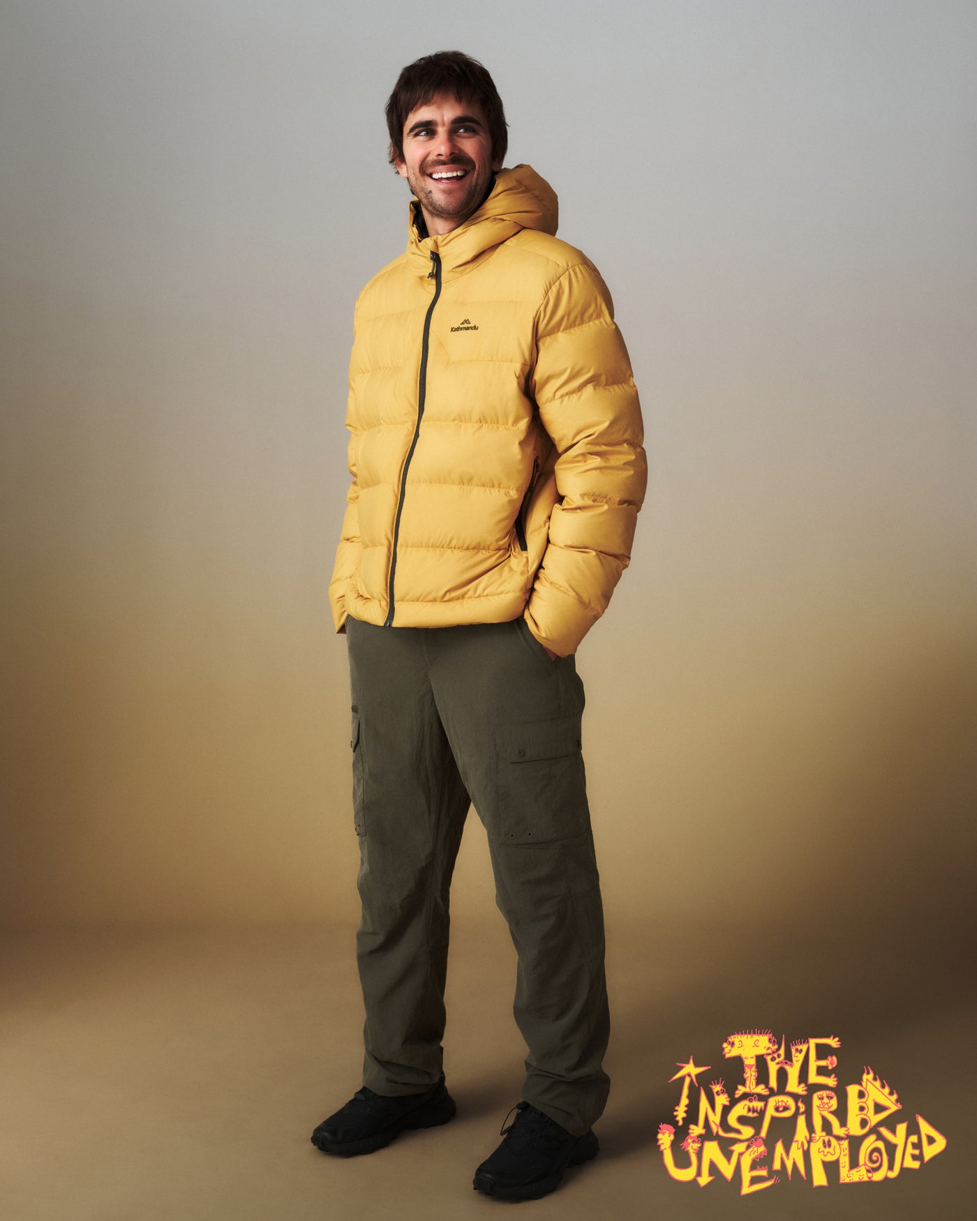 Men's Epiq Falcon Hooded Down Jacket - Mustard Yellow