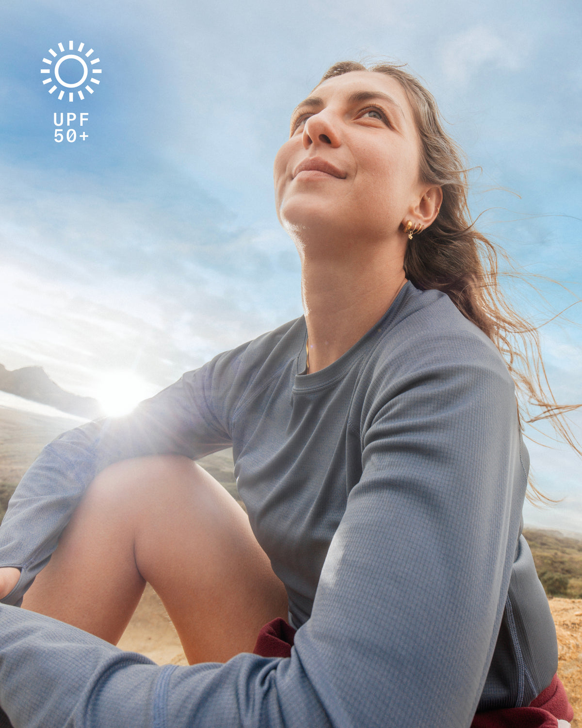 Women's SUN-Stopper Lite Long Sleeve UPF 50+ Top - Steel Blue