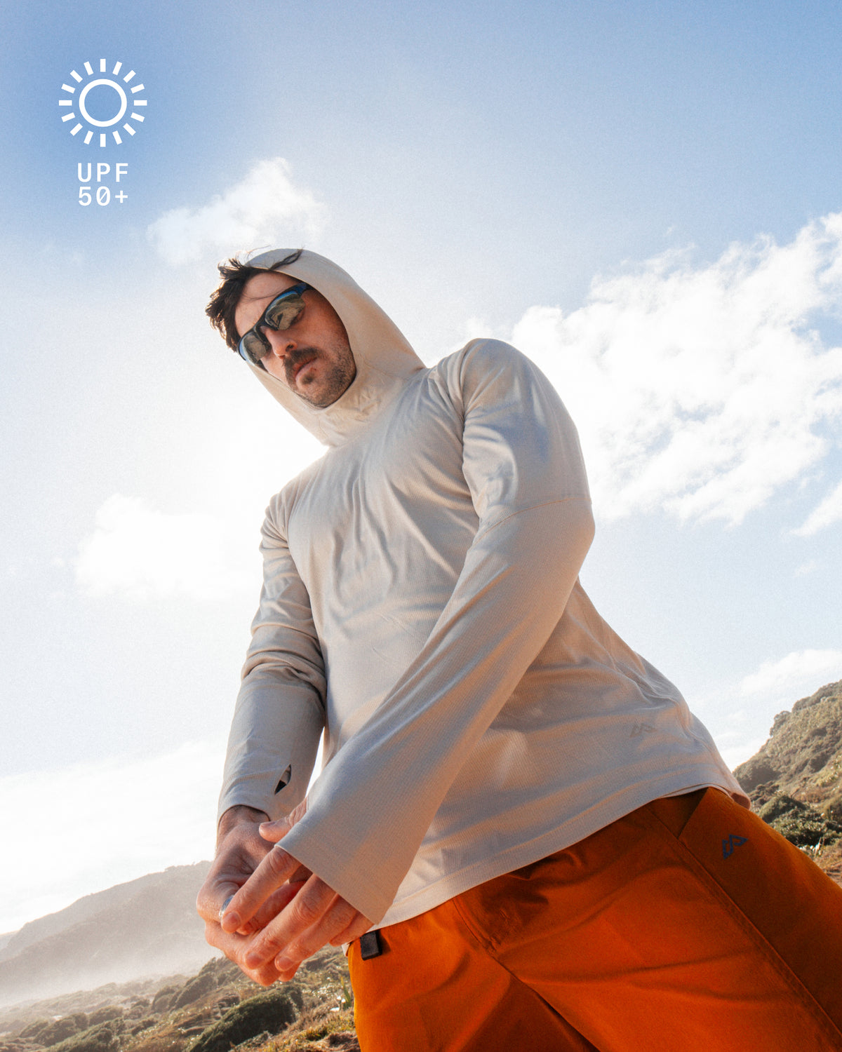 Men's SUN-Stopper Lite UPF 50+ Hoodie - Ecru