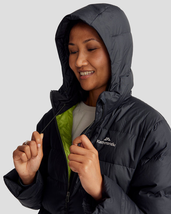 Women's Epiq Hooded Down Jacket Black – Kathmandu AU