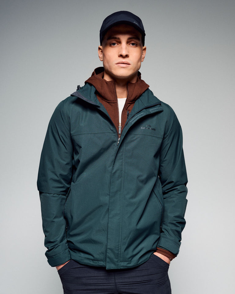 Men's Andulo 2-layer Rain Jacket - Deep Forest – Kathmandu AU