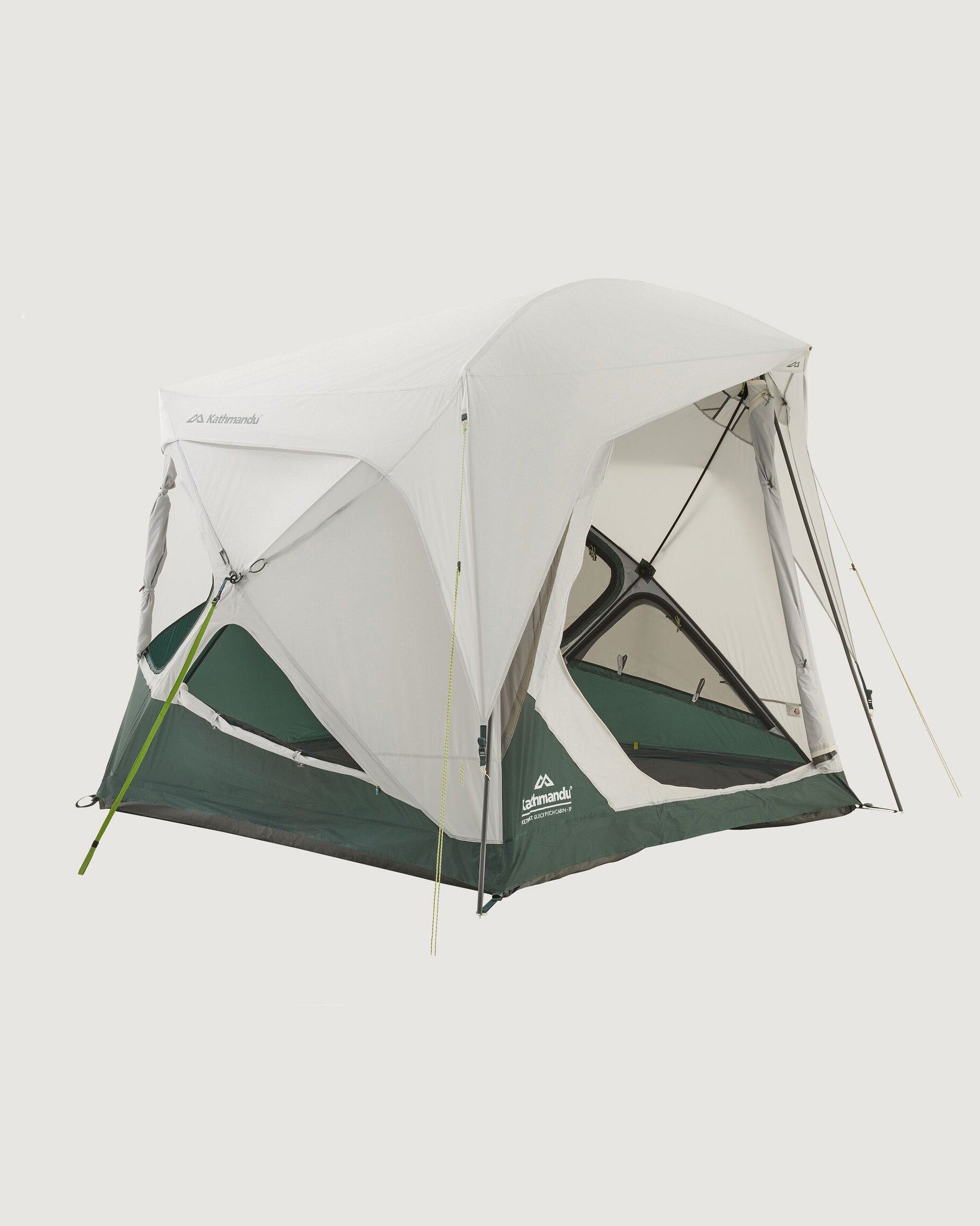 Retreat Quick Pitch 2-3 Person Cabin Tent - Silver Grey/Dark