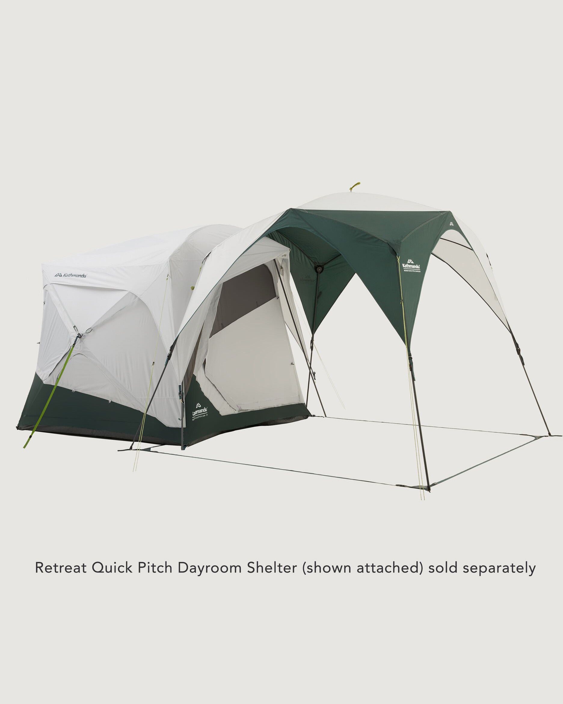 Retreat Quick Pitch 2-3 Person Cabin Tent - Silver Grey/Dark