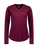 Women's 100% Merino Long Sleeve V-Top -  Mulberry