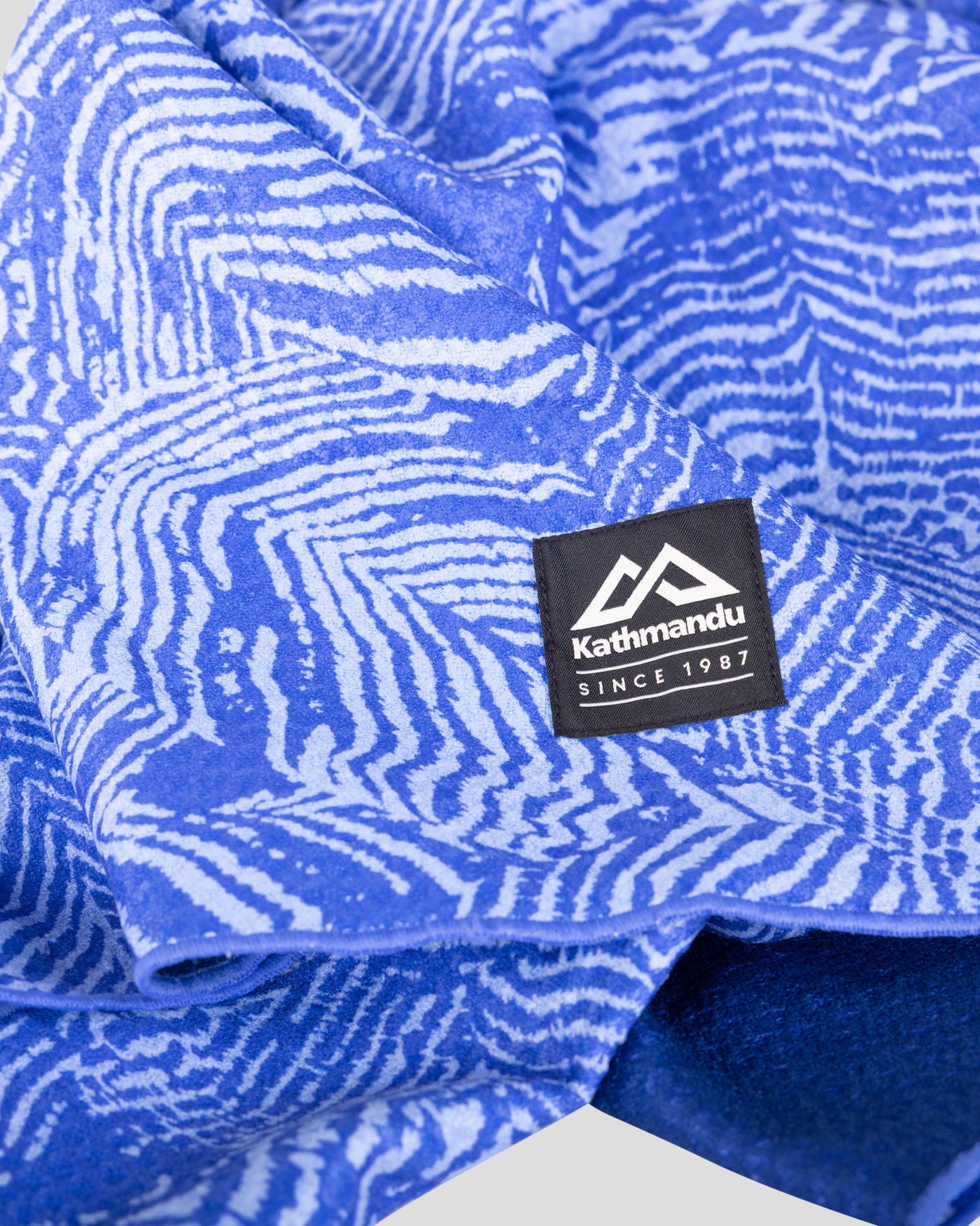 Roamer Sand Proof Beach Towel - Dark Peri Nature Lines Print