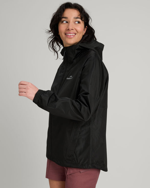 Women's Pocket-it 2-layer Rain Jacket Black – Kathmandu AU