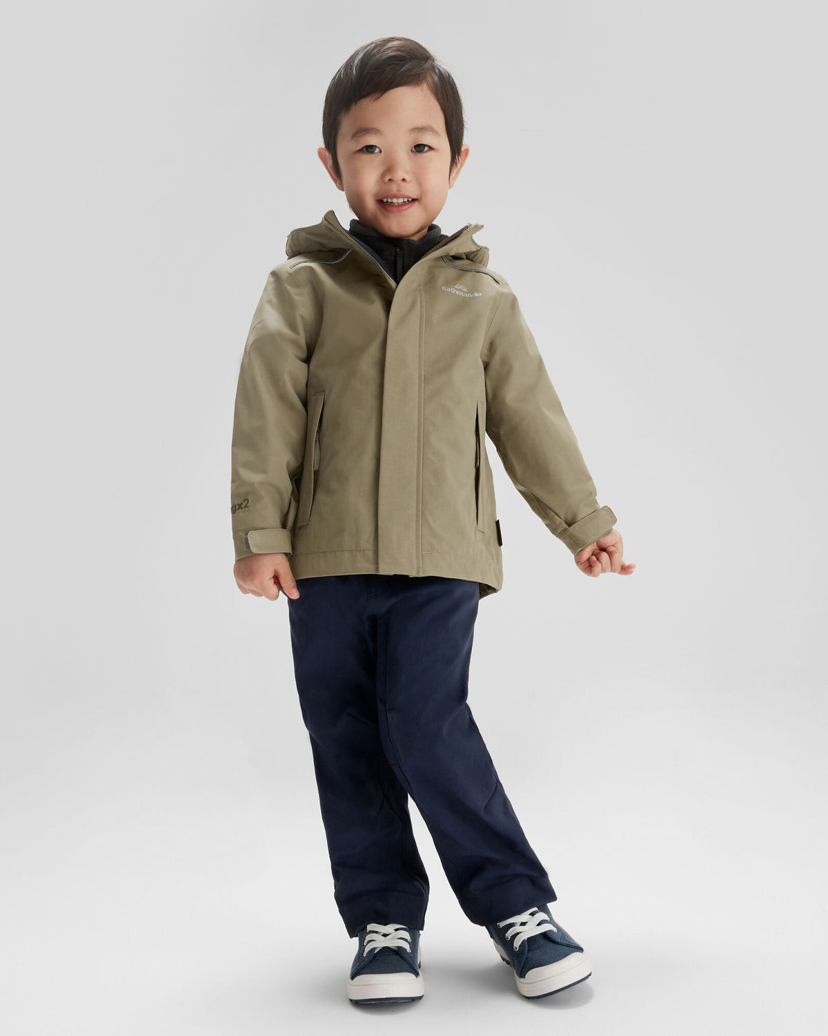 Andulo Kids' Andulo 2-layer Rain Jacket - Beech – Kathmandu AU