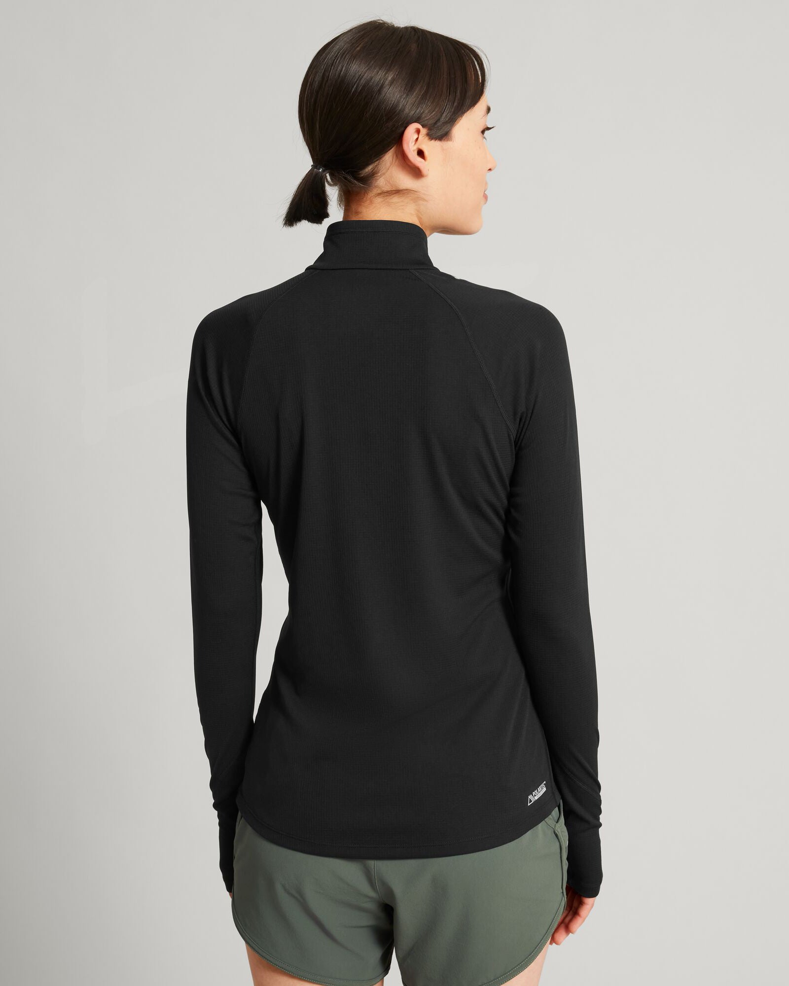 KMDAction Women's Long Sleeve Quarter Zip Top - Black