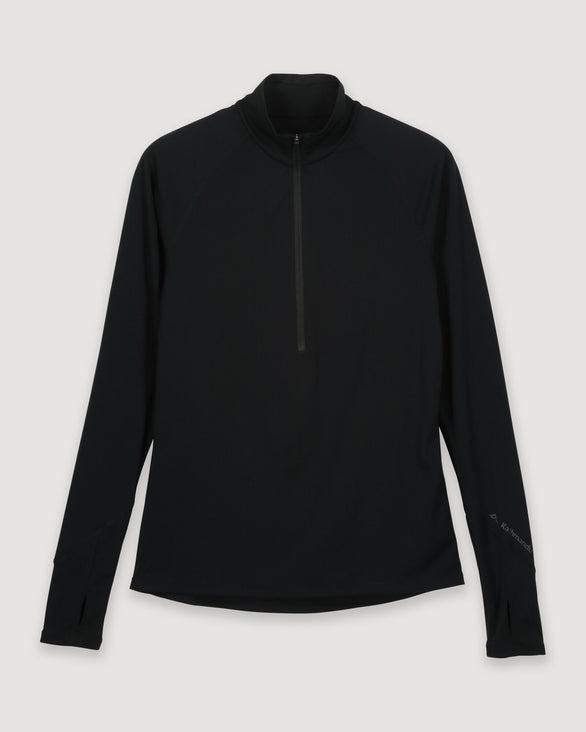 KMDAction Women's Long Sleeve Quarter Zip Top Black – Kathmandu AU
