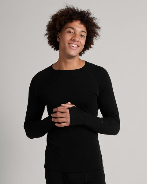 Klättermusen Fafne Crew Long Sleeve Base Layer Black | Trekkinn