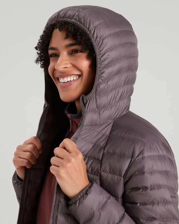 Women's Heli R Down Parka Jacket Light Quartz – Kathmandu AU