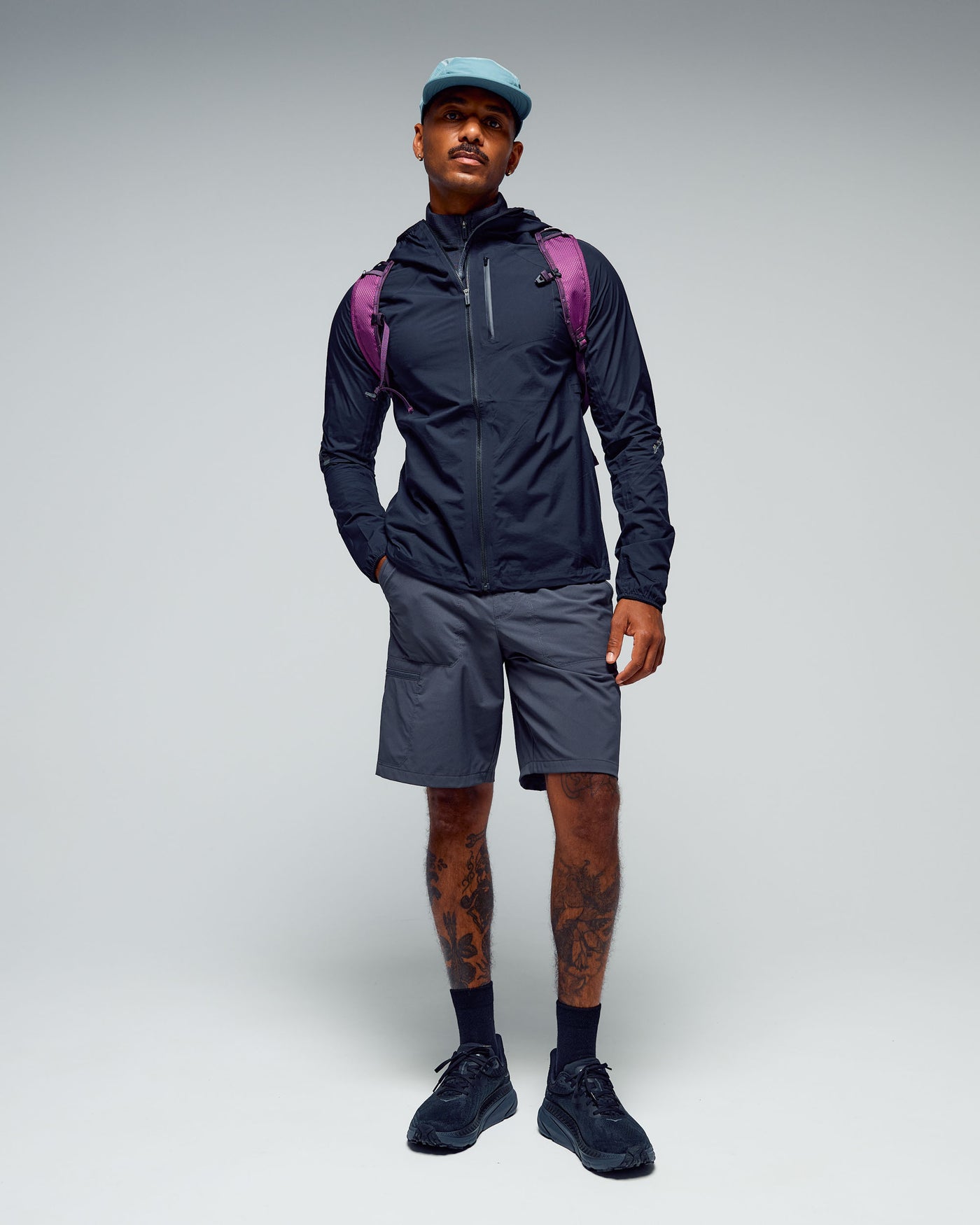 Men's Seeker 2.5L Rain Jacket - Black Stingray