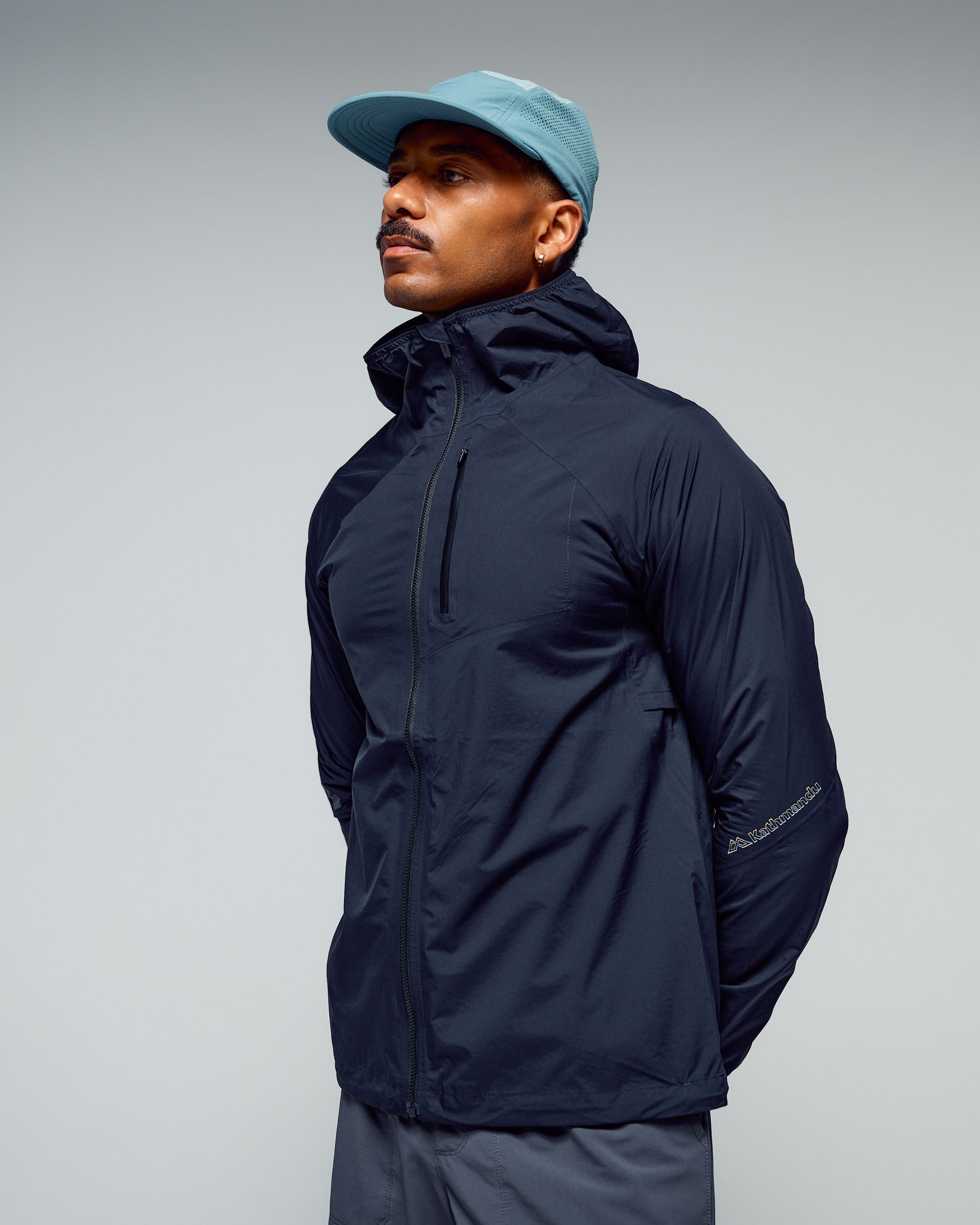 Men's Seeker 2.5L Rain Jacket - Black Stingray – Kathmandu AU