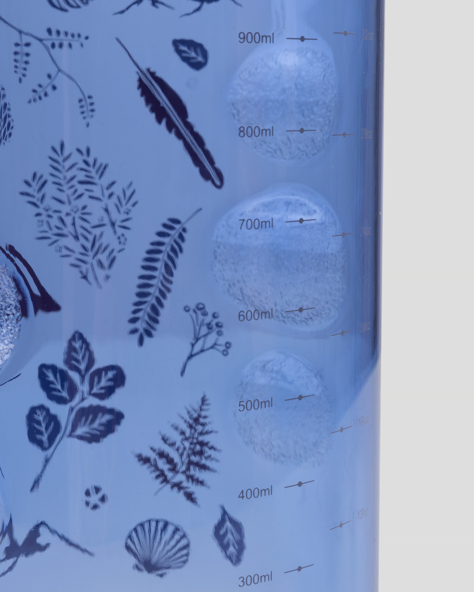 Tritan Wide Mouth 1L Water Bottle - Dark Peri Nature Icons